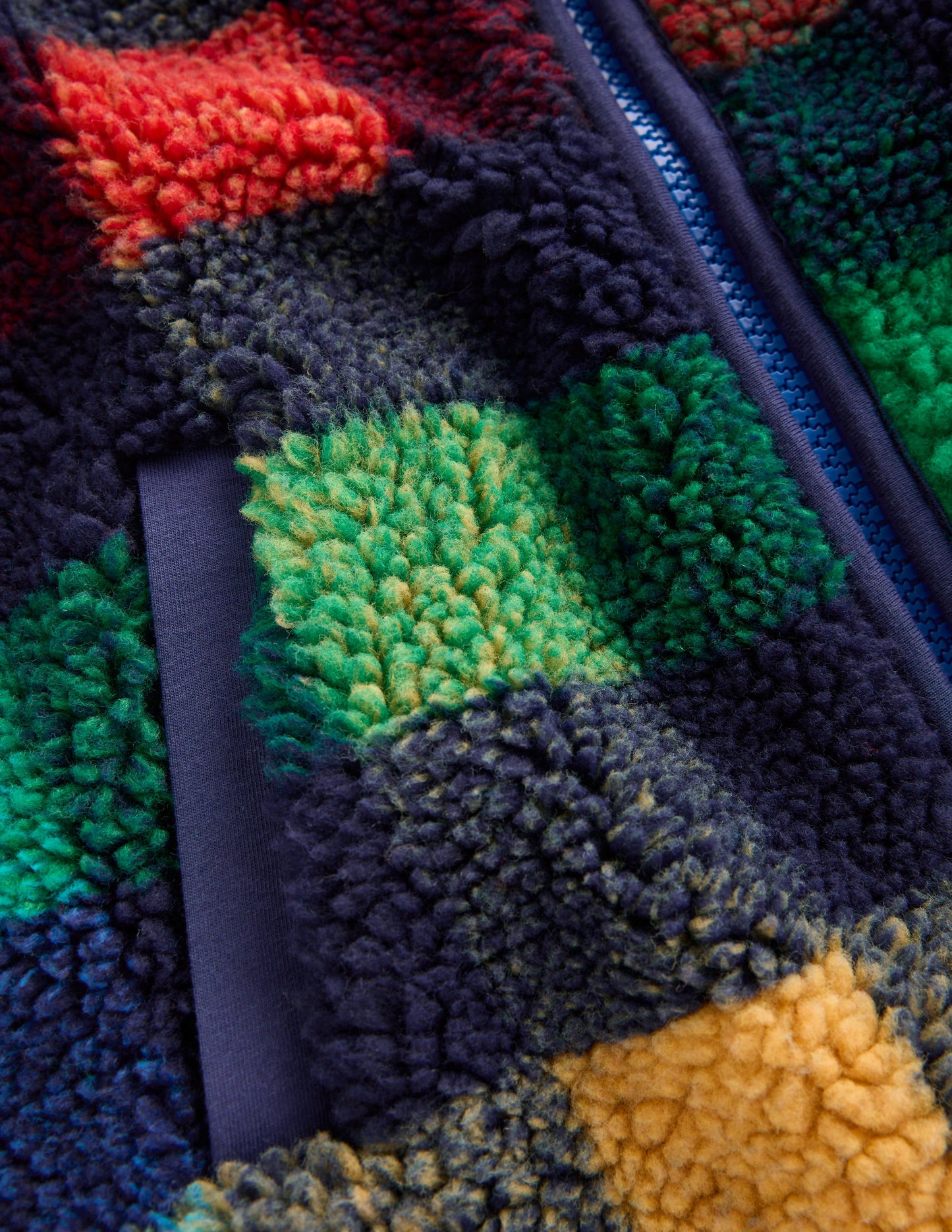 Cosy Borg Jacket-Navy Check