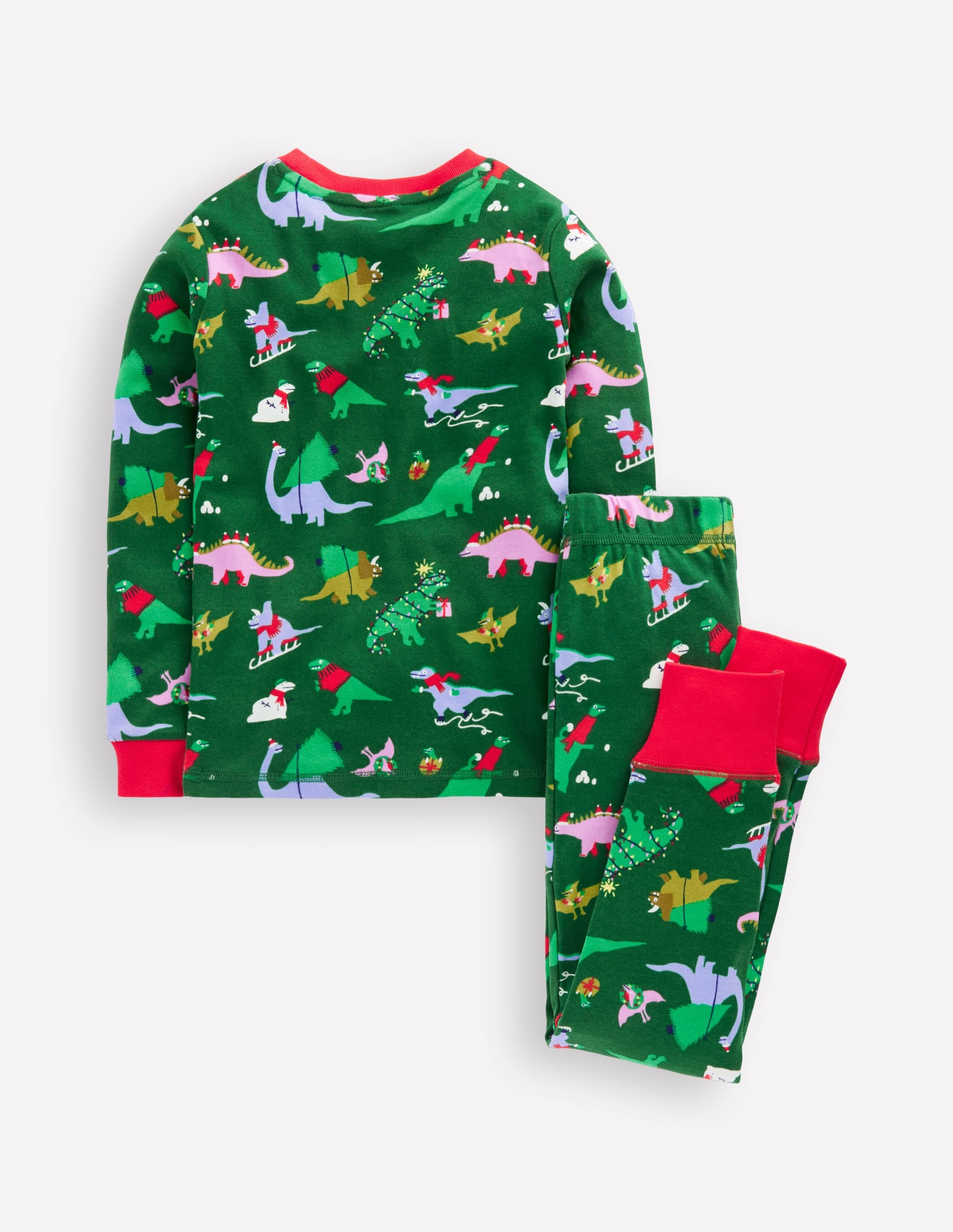 Snug Long John Pyjamas-Eden Christmas Dinos - Image 2