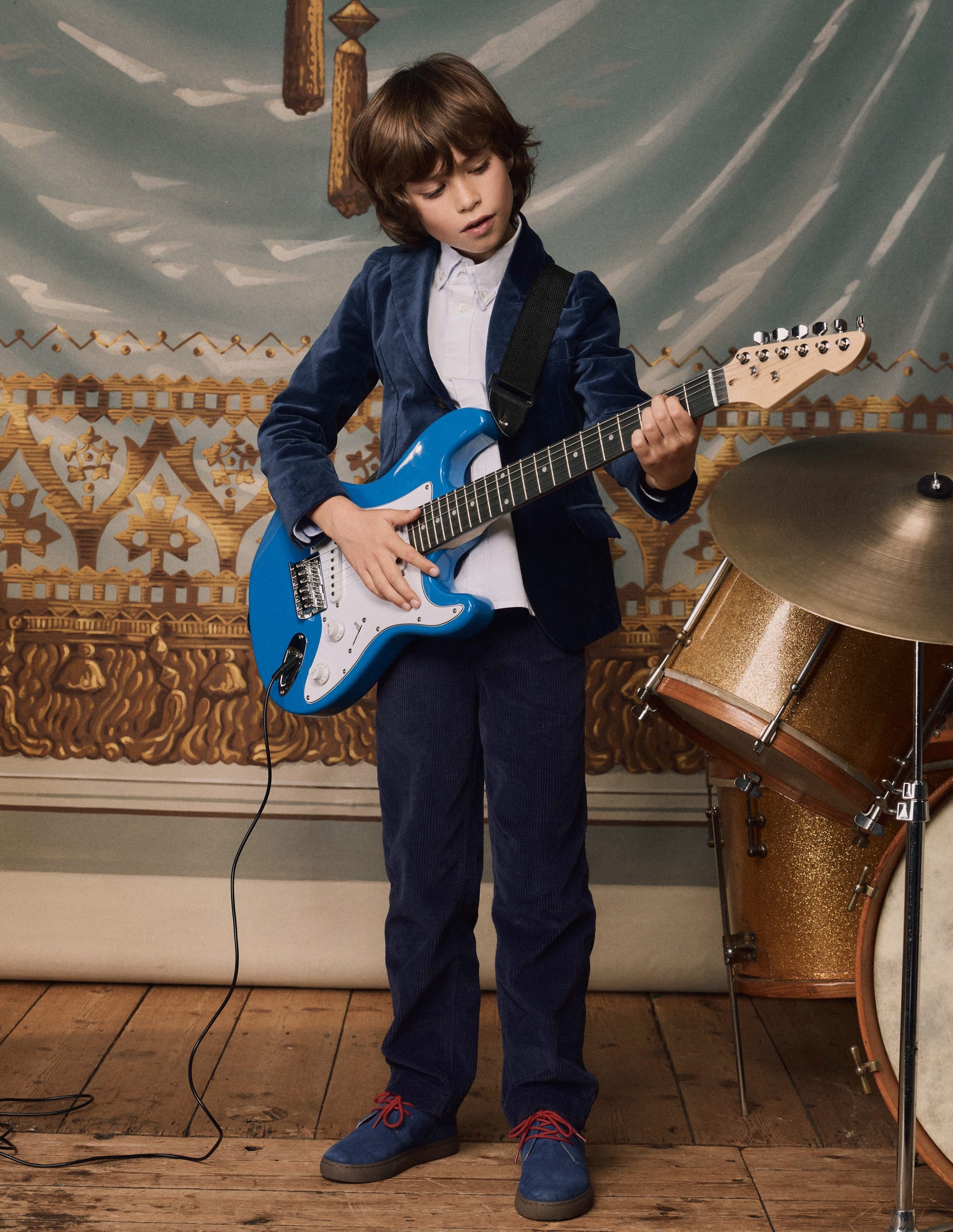 Classic Velvet Blazer-College Navy Velvet-5