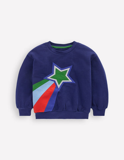 Fun Sweatshirt-Colourblock Stars-1