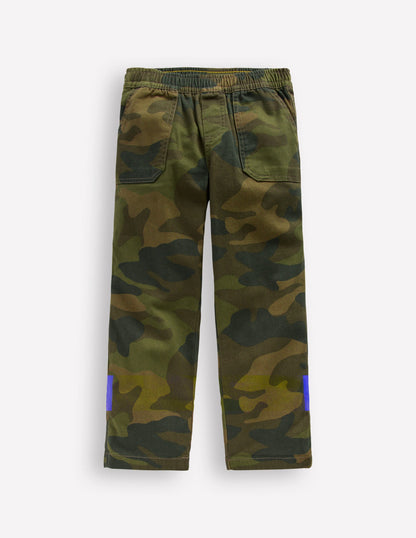 Pull-on Cotton Trouser-Camo-1