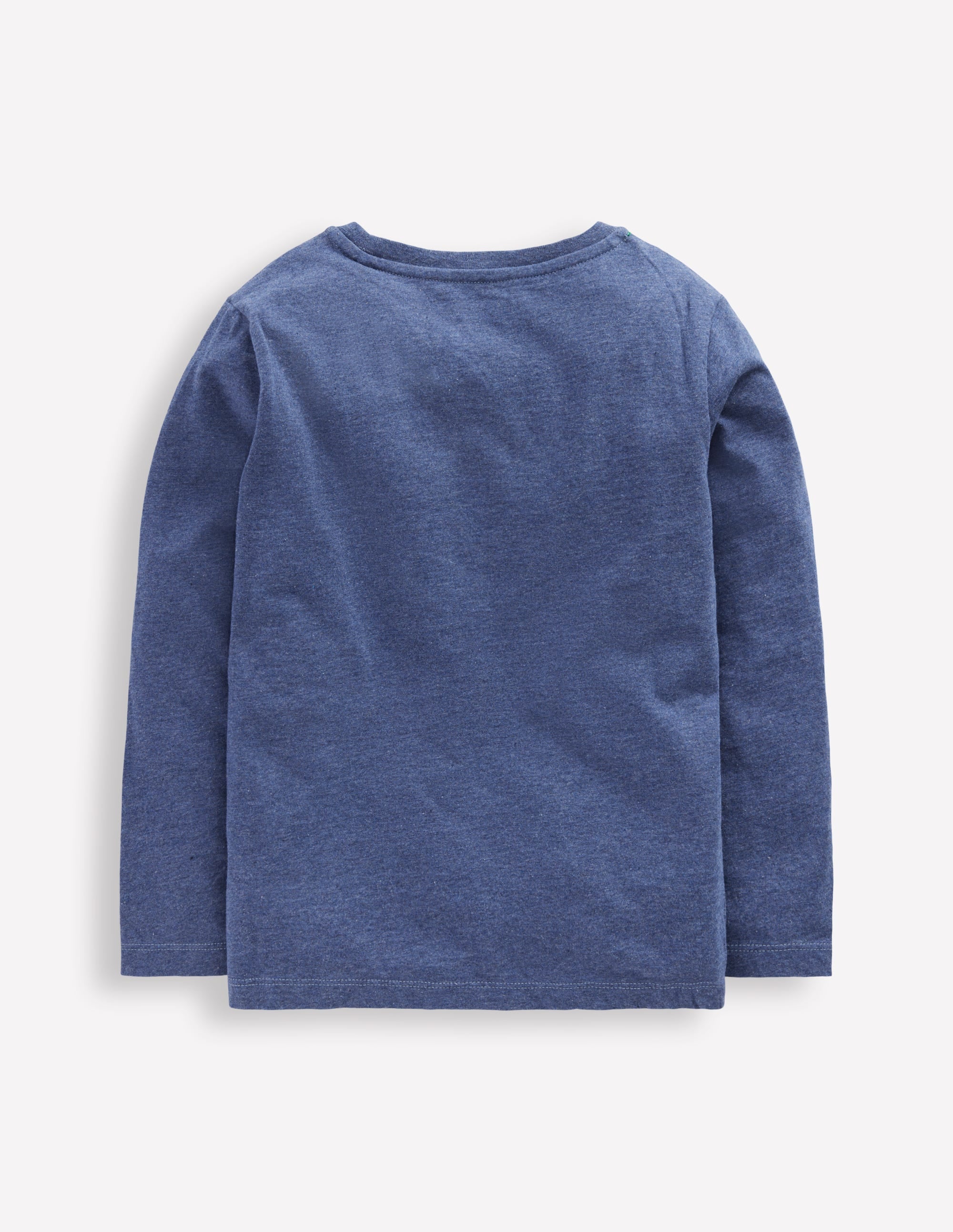 Long Sleeve Bouclé T-shirt-Denim Marl Monster Truck - Image 2