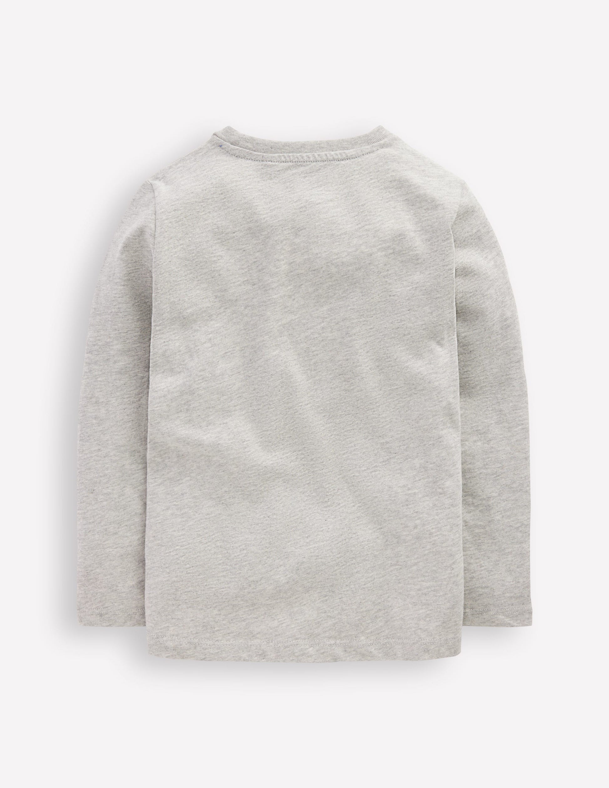 Long Sleeve Printed T-shirt-Grey Marl Space-2