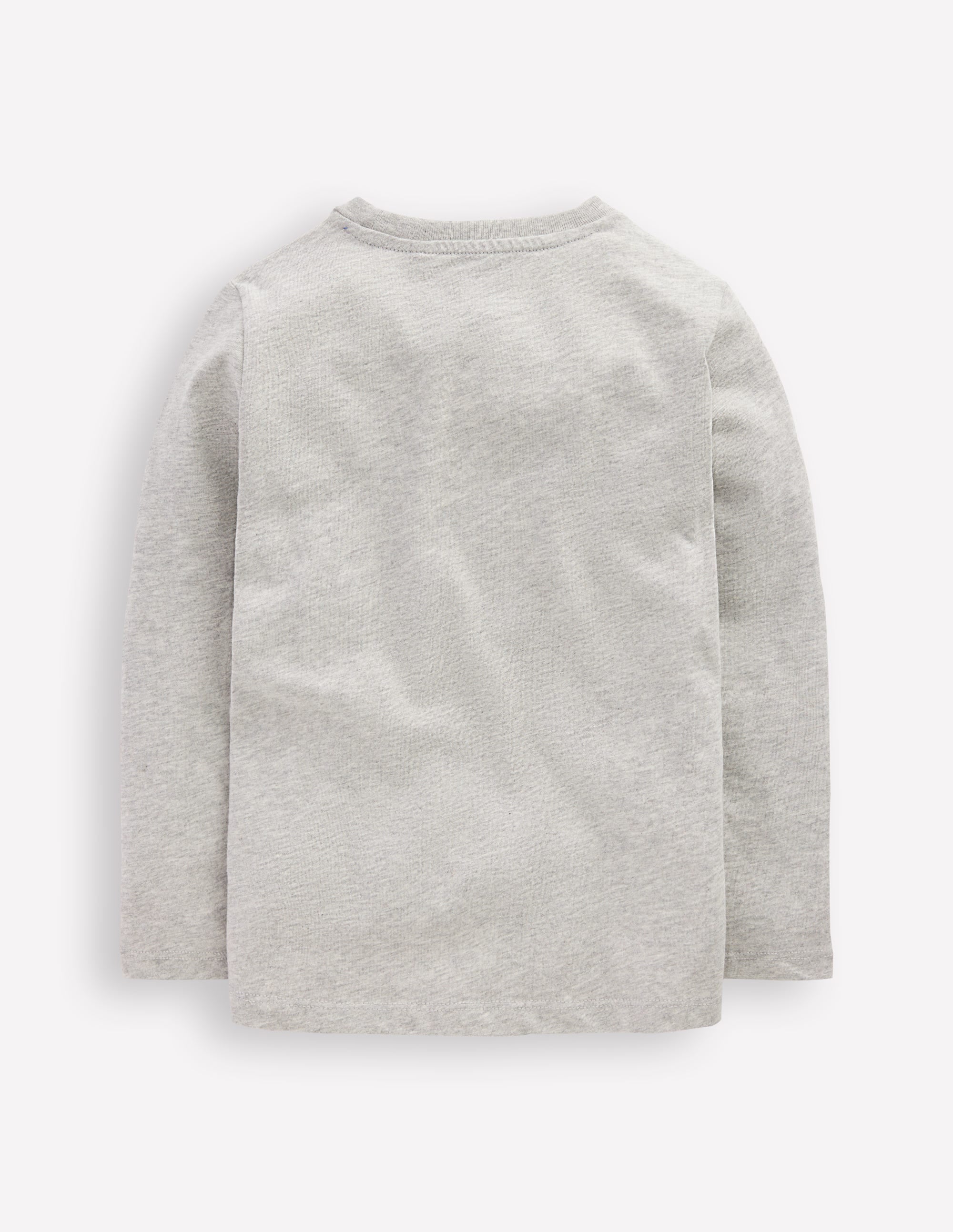 Long Sleeve Printed T-shirt-Grey Marl Space - Image 2