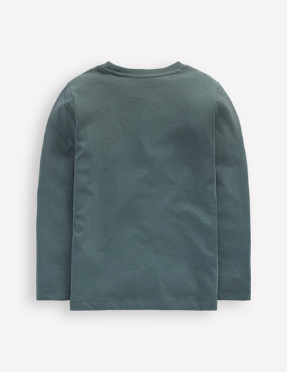 Long Sleeve Printed T-shirt-Smoke Woodland Friends-2