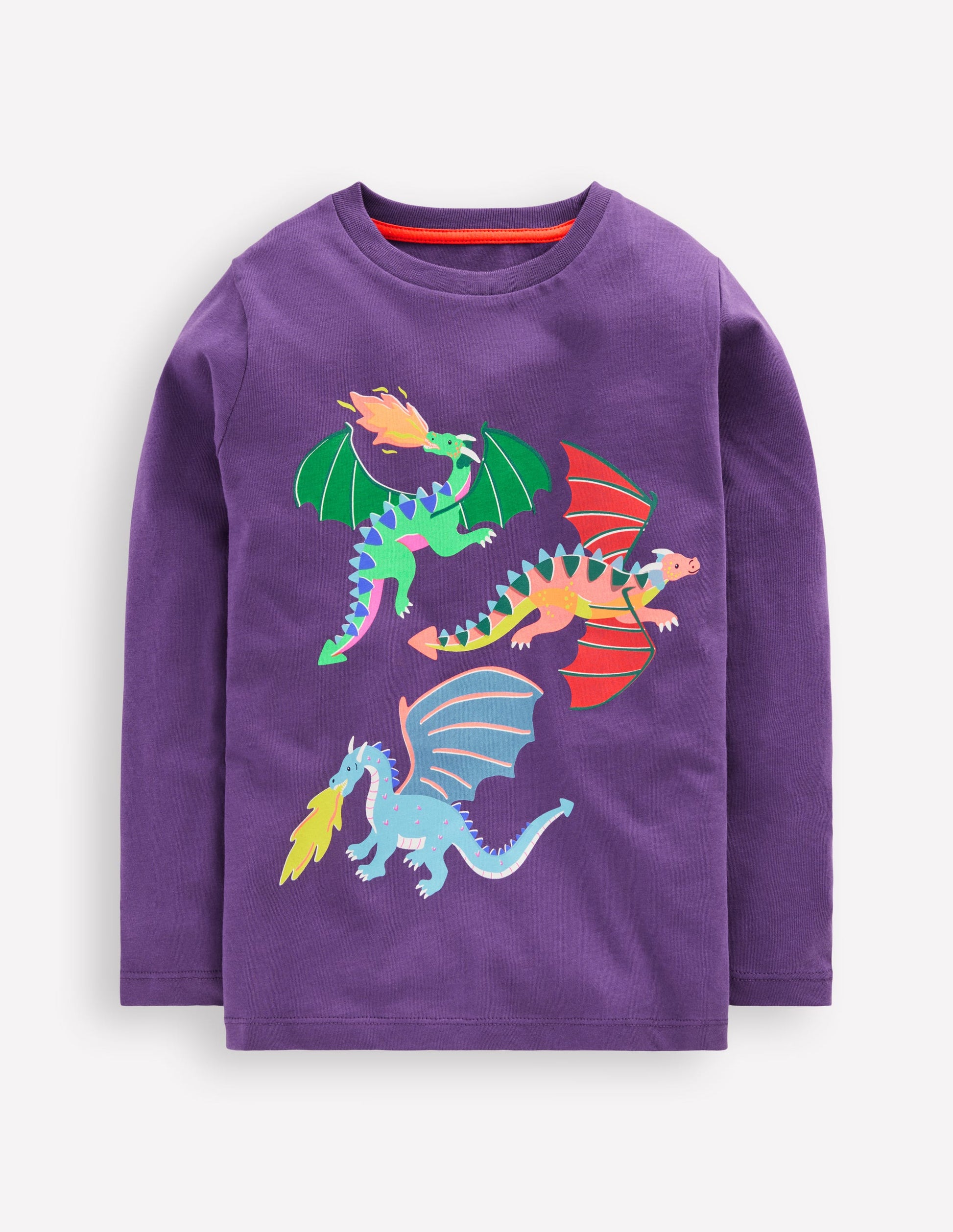 Long Sleeve Riso T-shirt-Mystic Purple Dragons-1