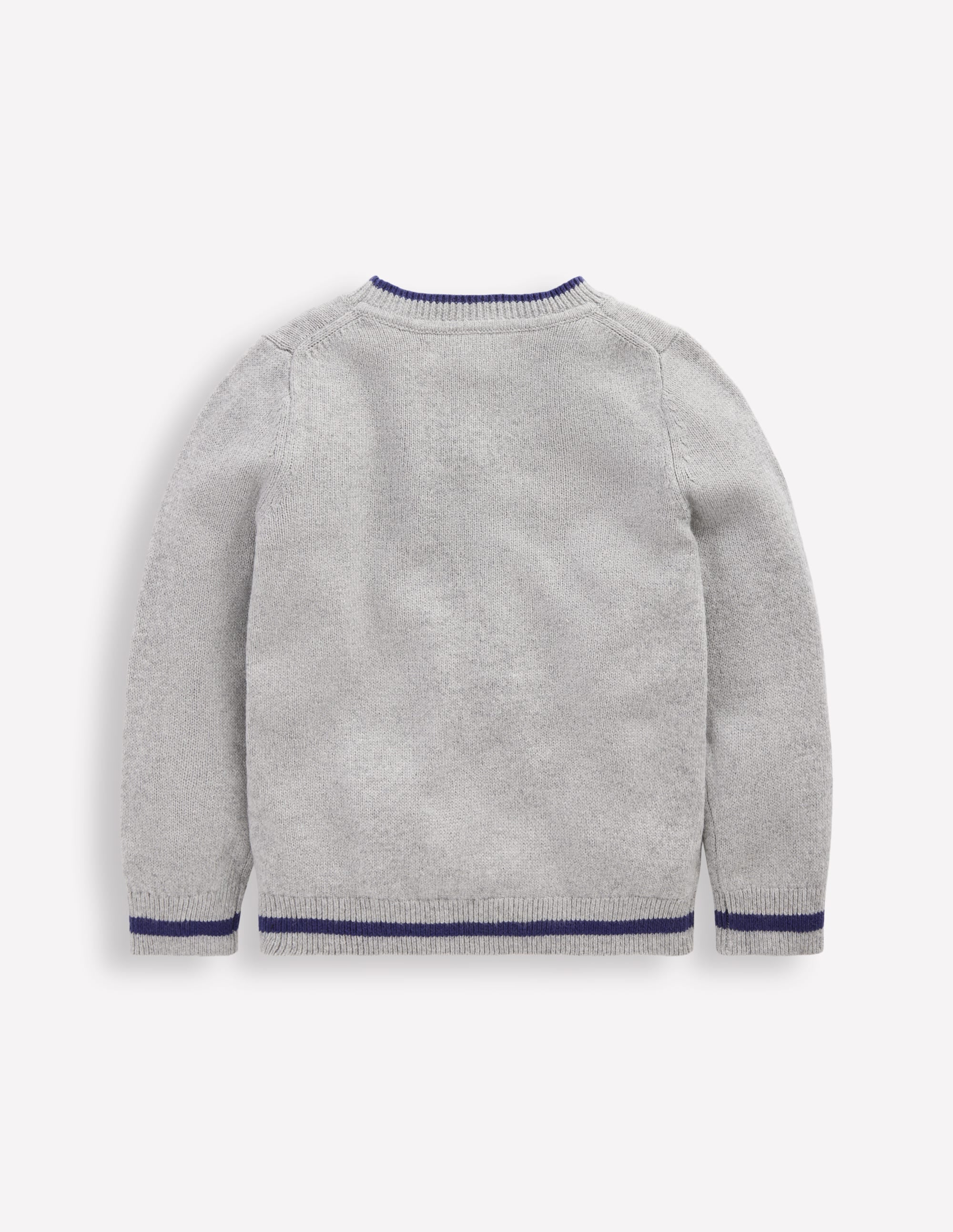 Fun Logo Jumper-Grey Marl Cars - Image 2