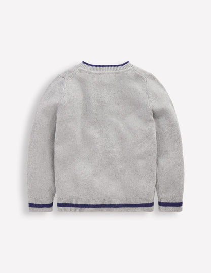Fun Logo Jumper-Grey Marl Cars-2