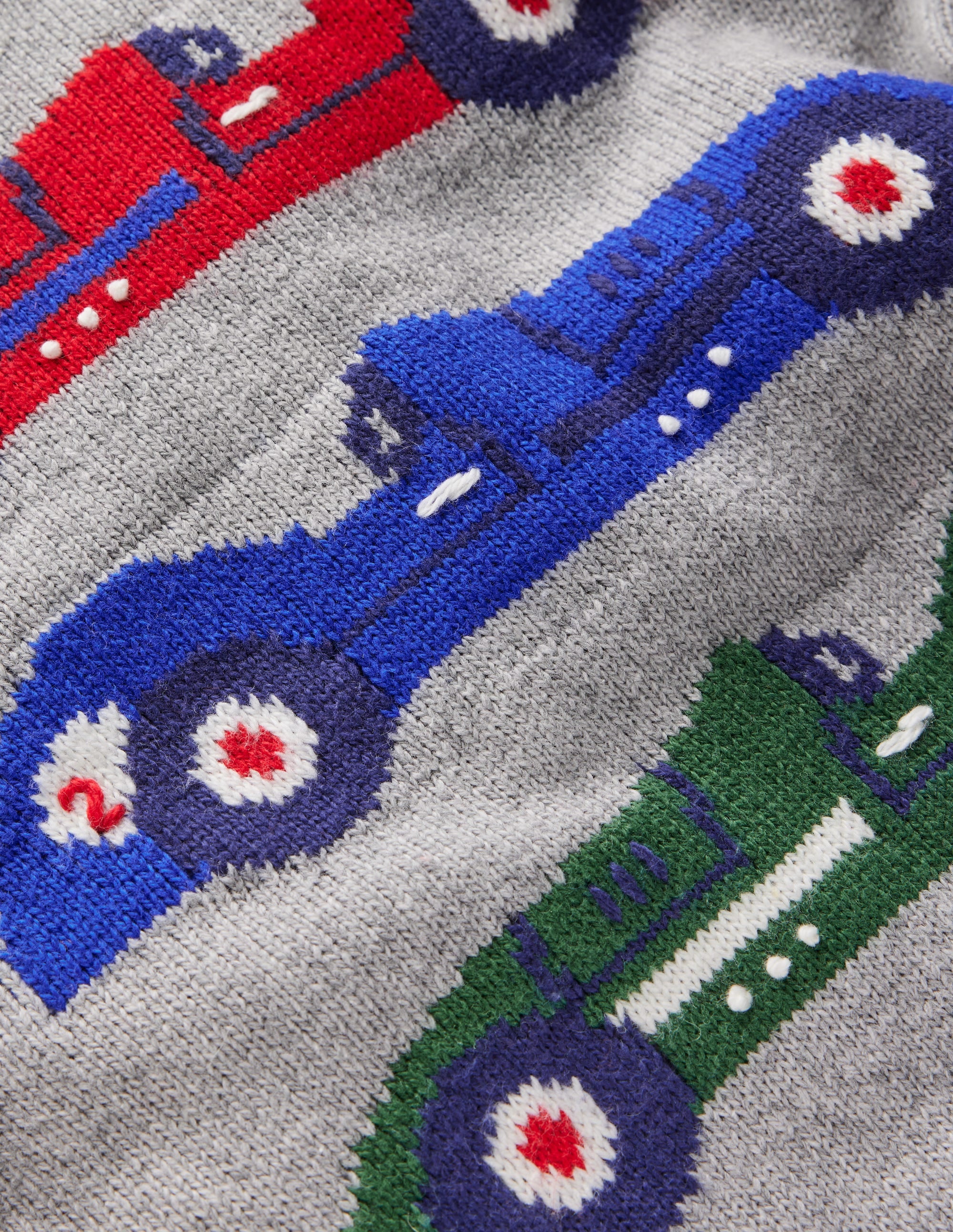 Fun Logo Jumper-Grey Marl Cars - Image 3