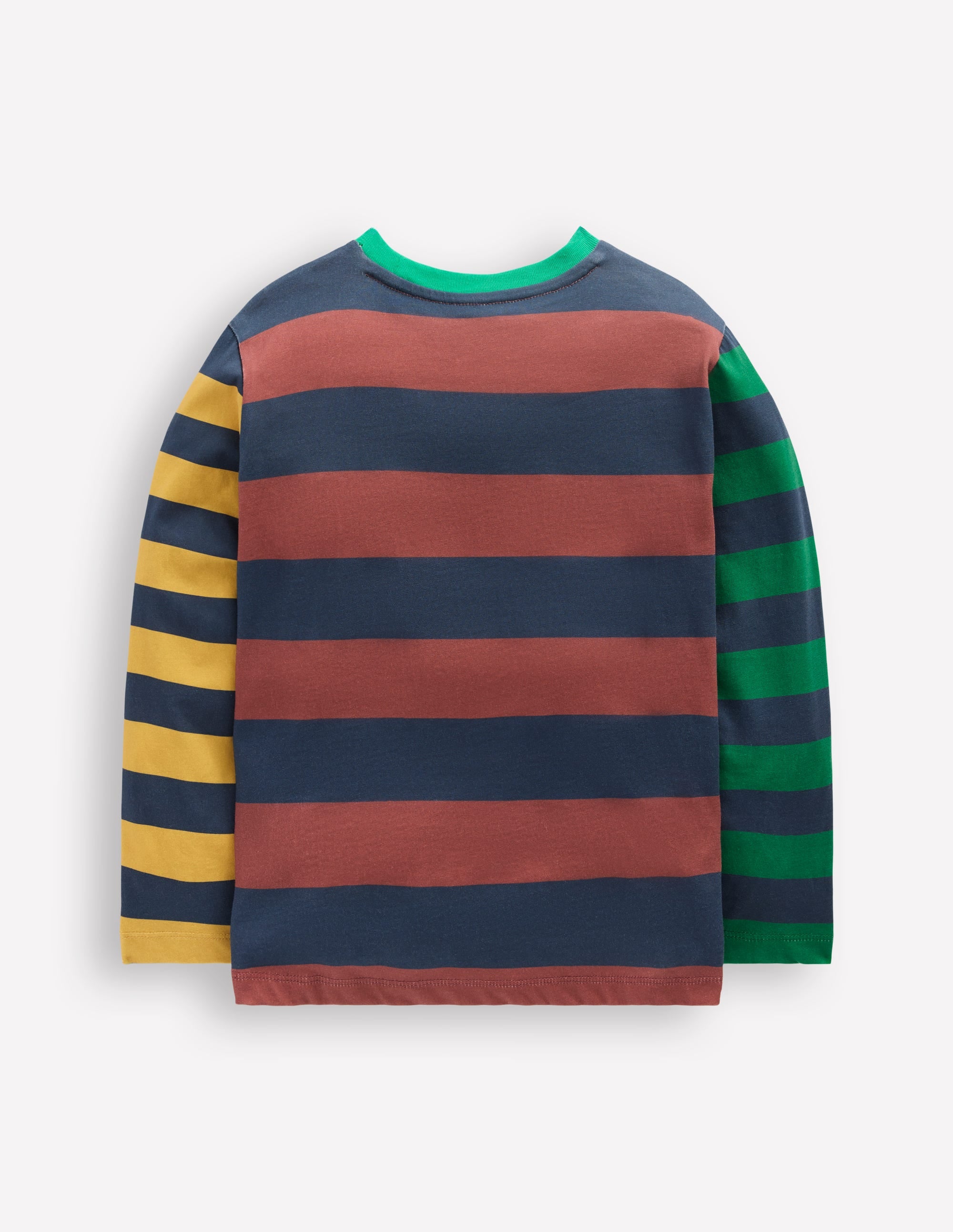Long Sleeve Hotchpotch T-shirt-Navy Multi - Image 2