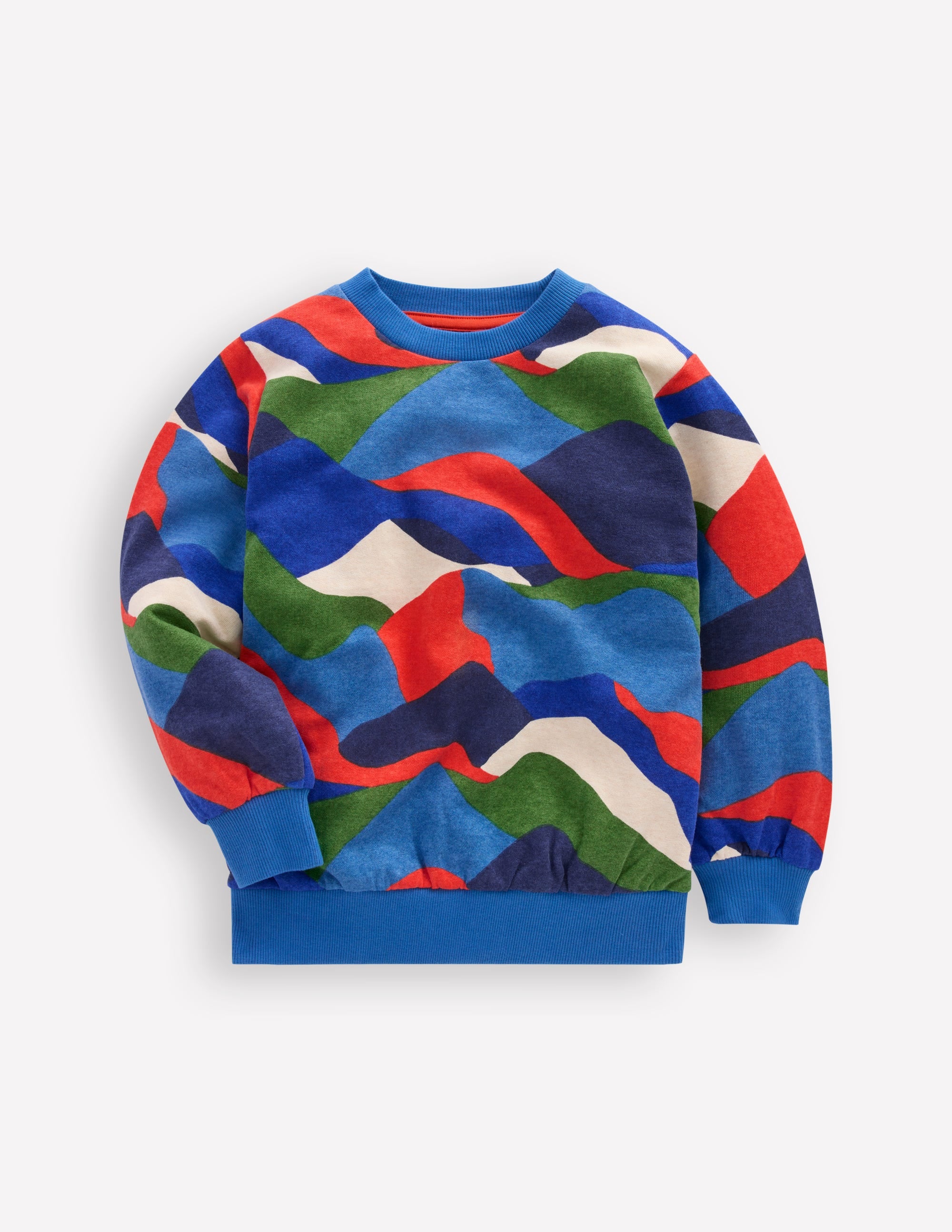 【Vaundy】Long Sleeve Patterned Sweatshirt Everyday Printed Sweatshirt-Abstract Landscape | Boden UK