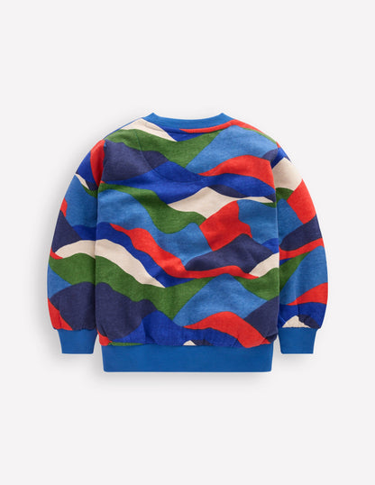 Everyday Printed Sweatshirt-Abstract Landscape-2