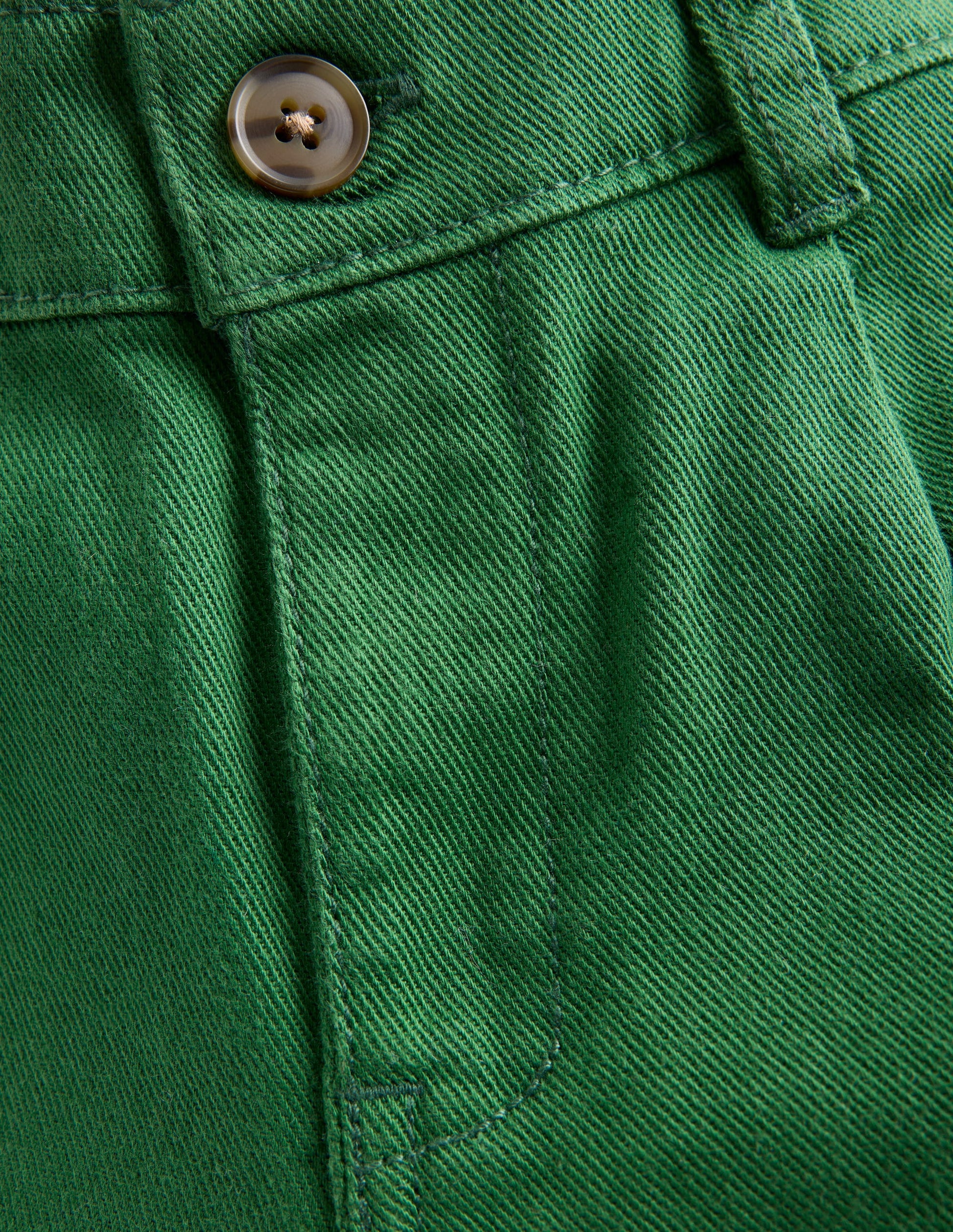 Everyday Straight Leg Trousers-Pine Green Twill-5