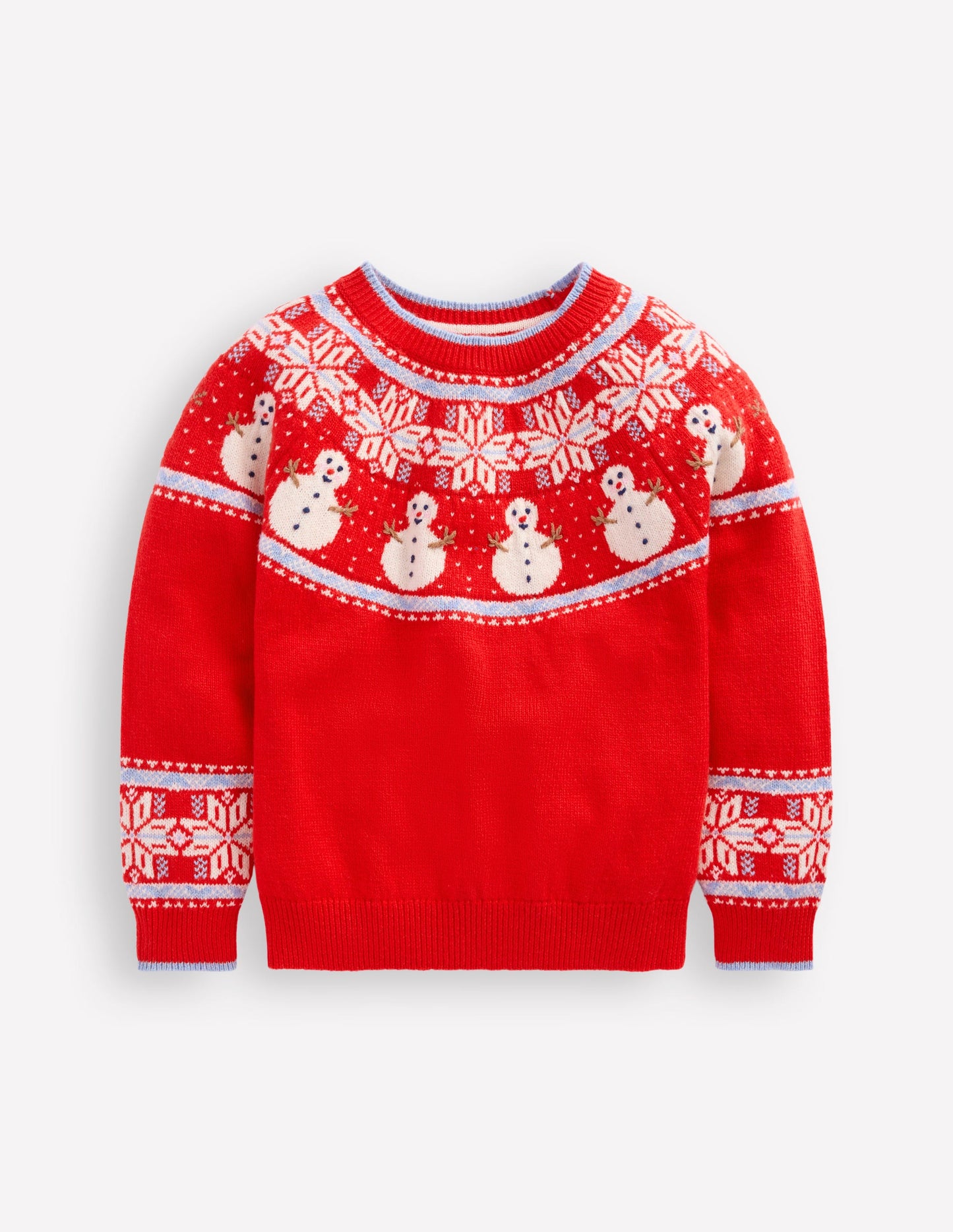 Fair Isle Jumper-Poppy Red Snowmen