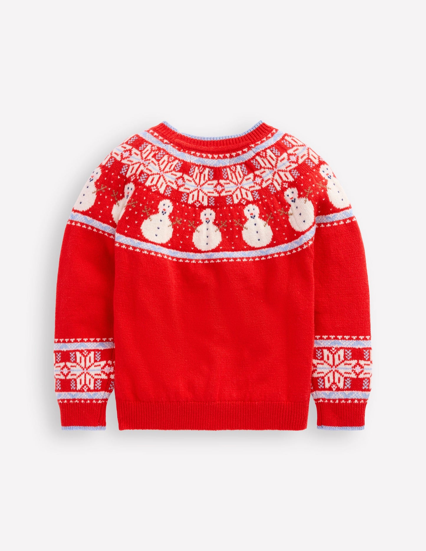 Fair Isle Jumper-Poppy Red Snowmen