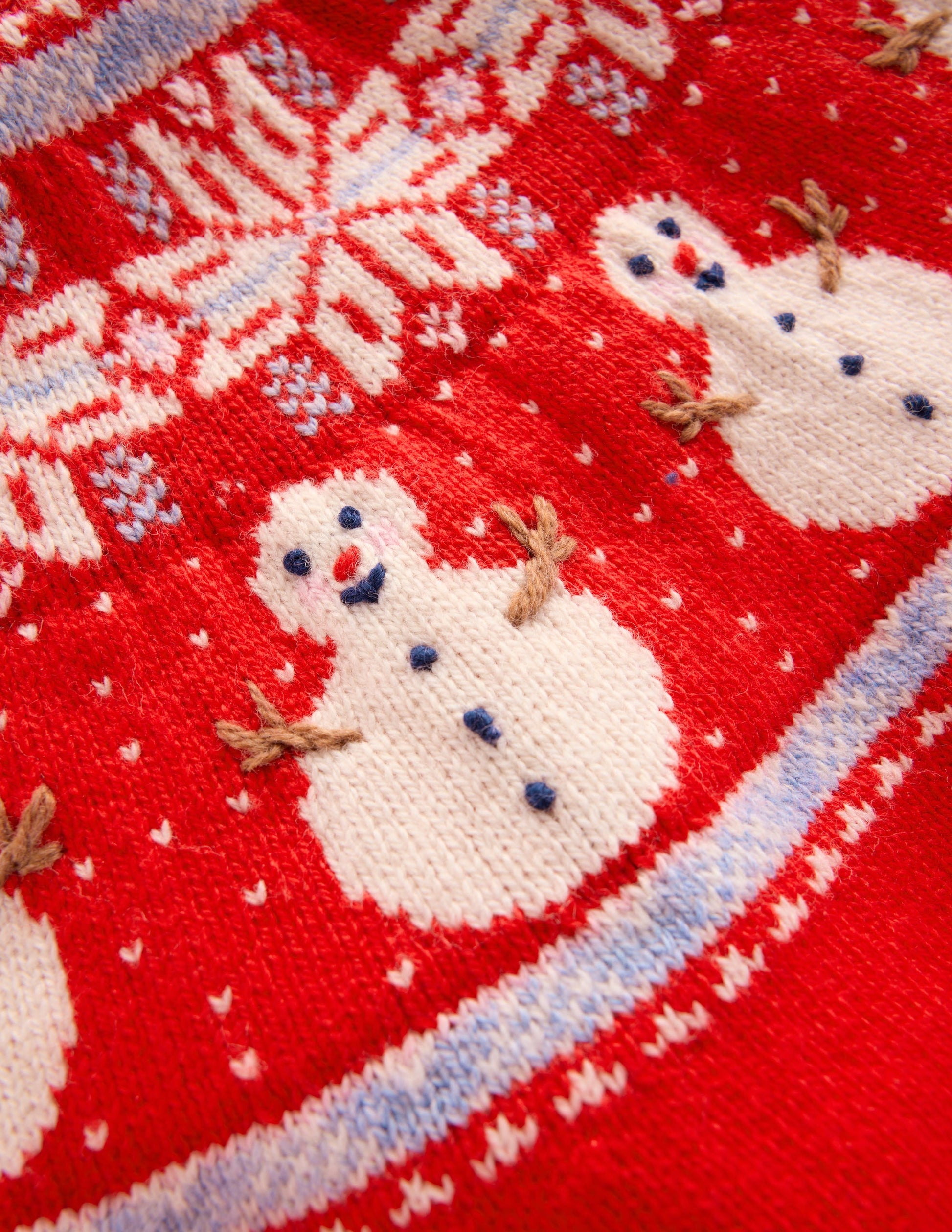 Fair Isle Jumper-Poppy Red Snowmen-3
