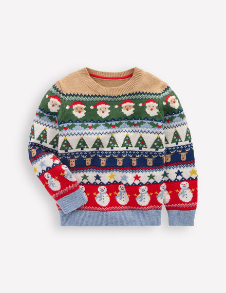 Fair Isle Jumper-Multi Christmas Fairisle