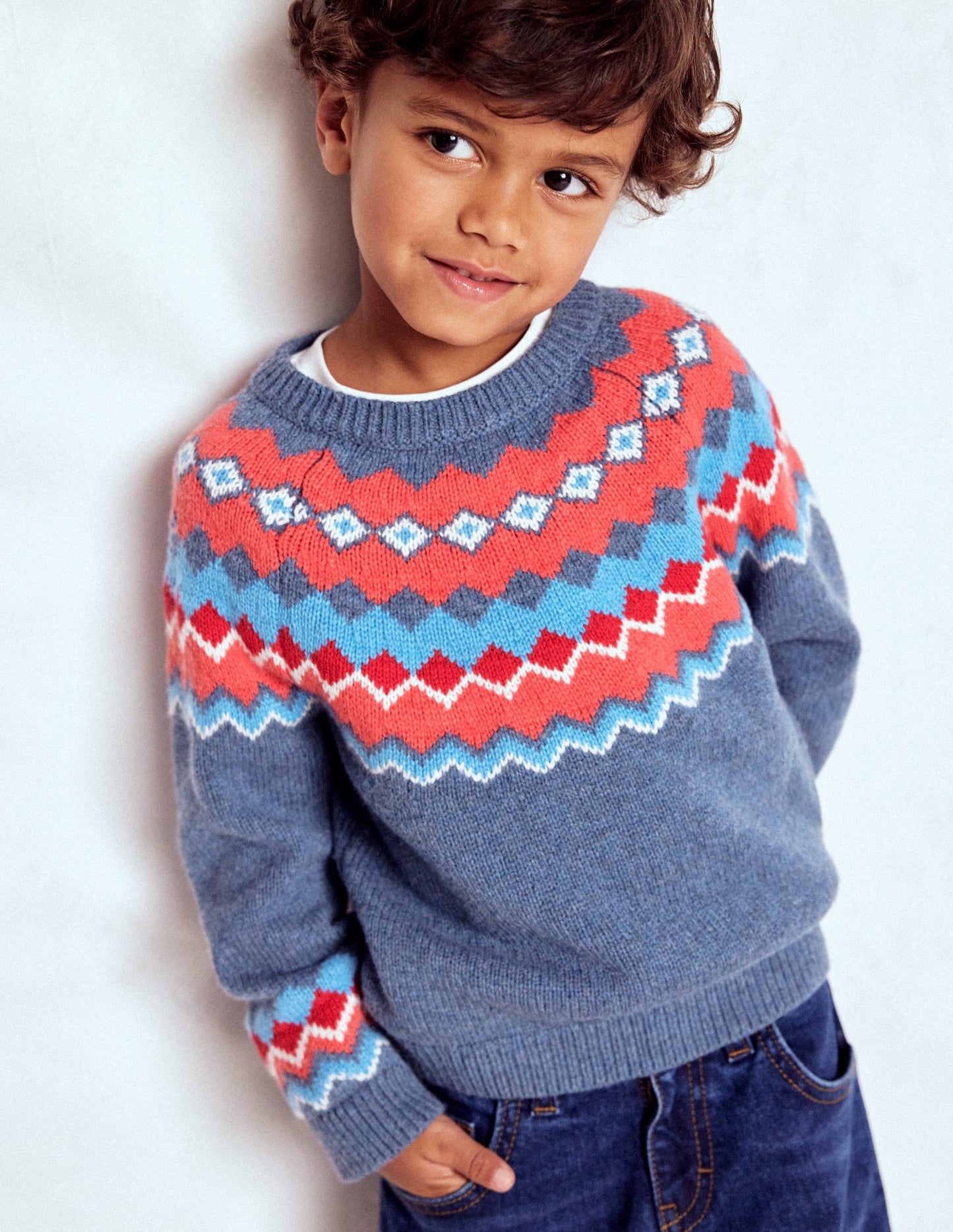 Fair Isle Jumper-Blue Classic Fair Isle