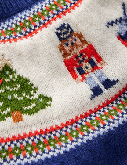 Fair Isle Jumper-College Navy Nutcracker-4