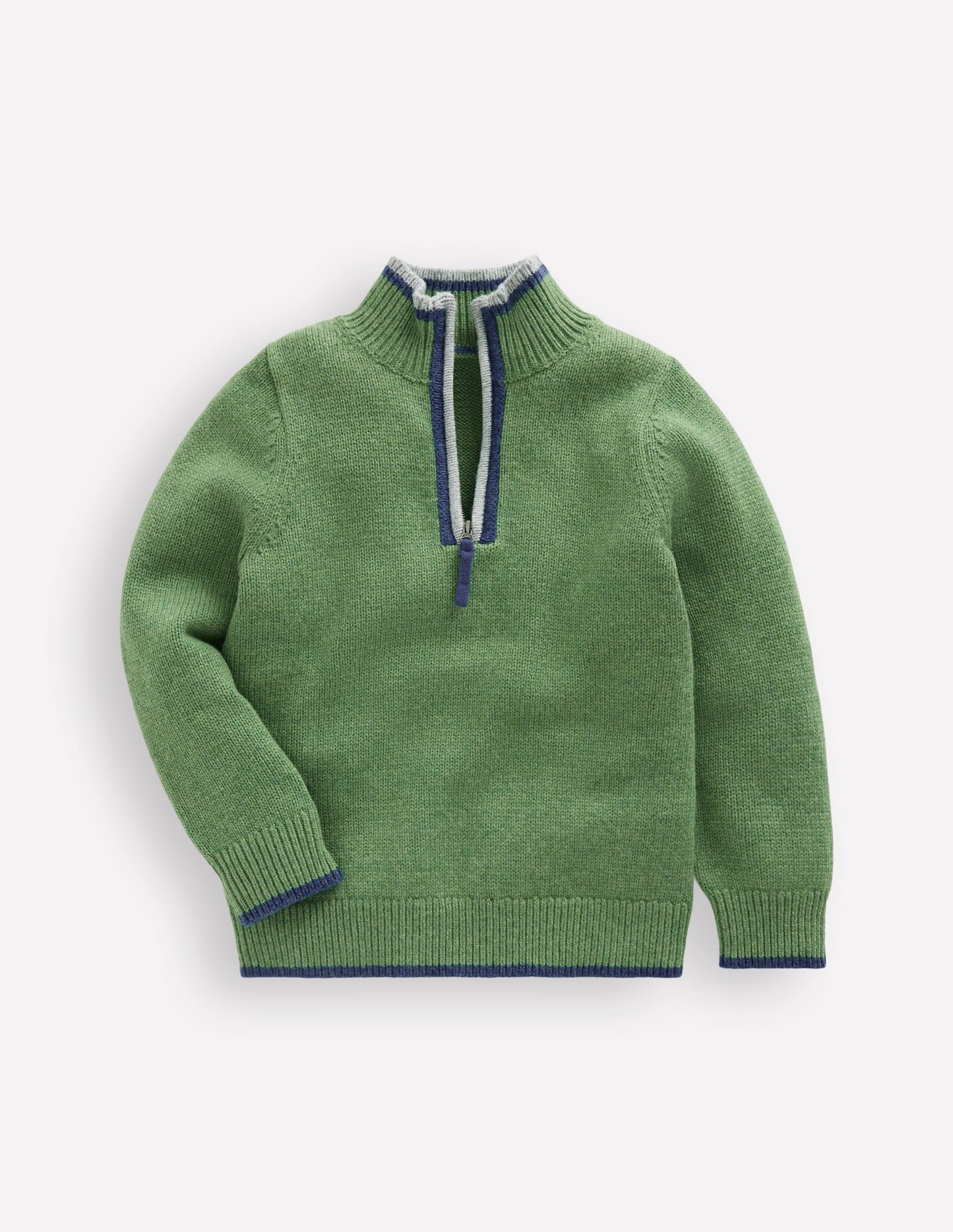 Heritage Half-Zip Jumper-Safari Green