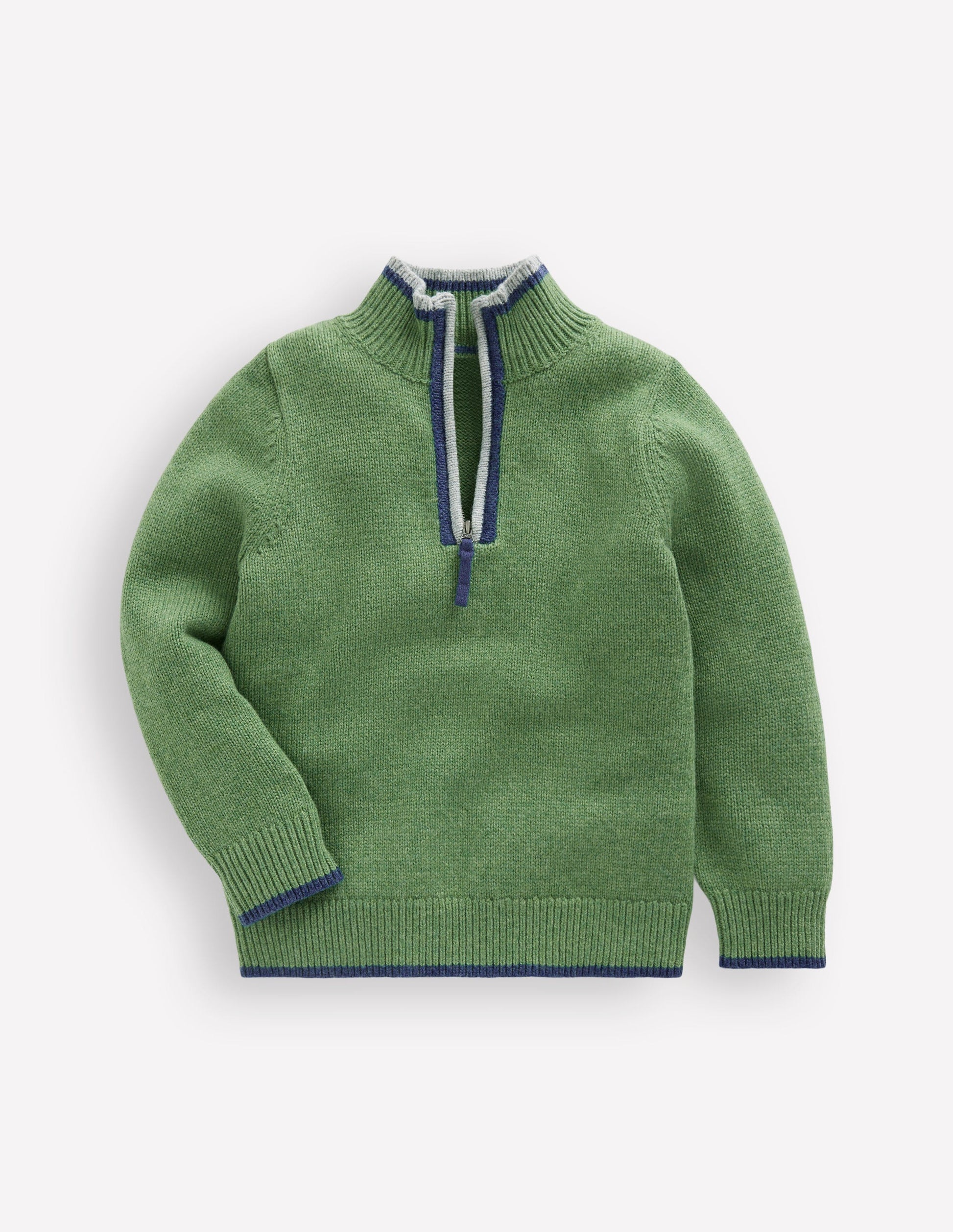 Heritage Half-Zip Jumper-Safari Green-4