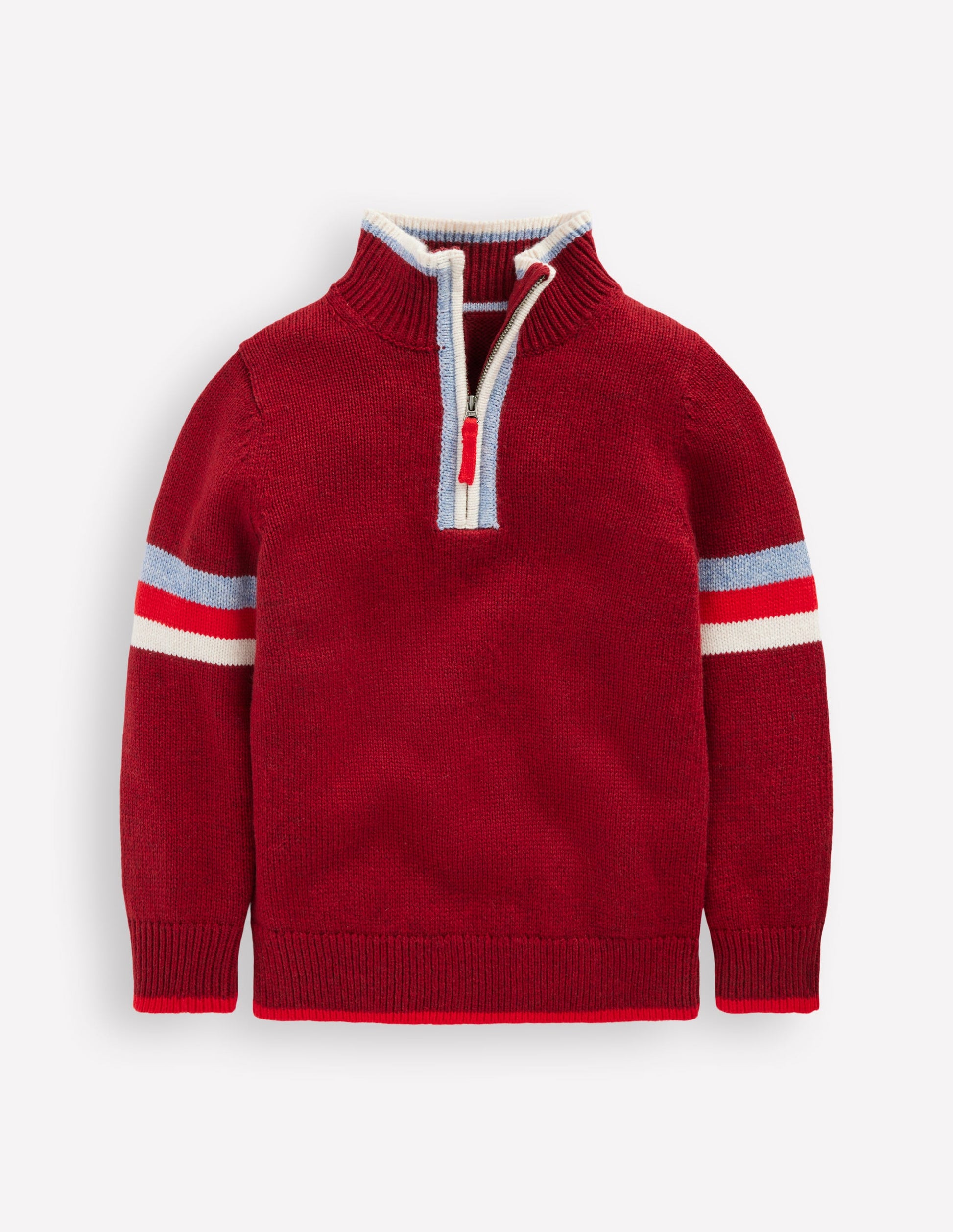 Heritage Half-Zip Jumper-Rumba Red-2