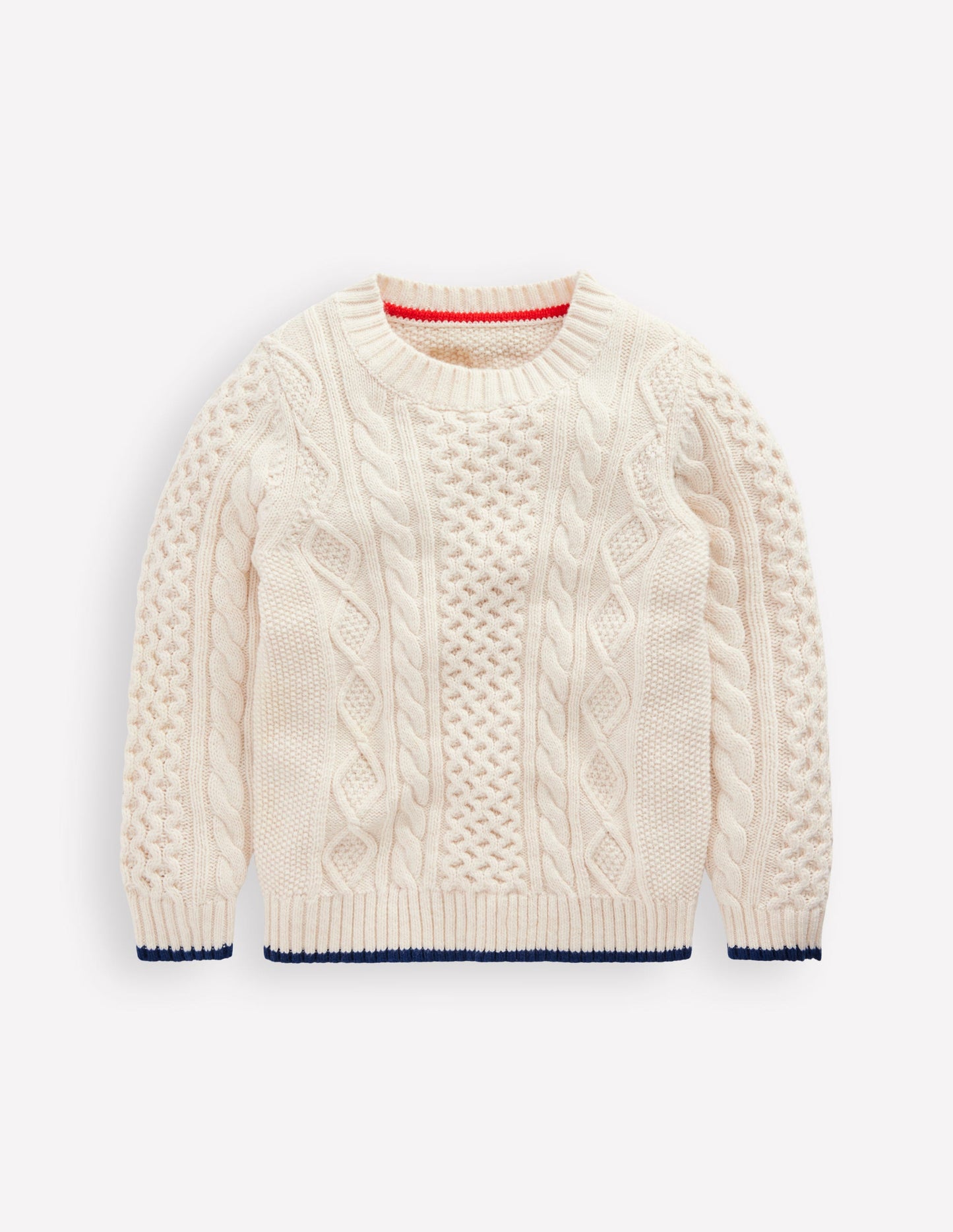 Heritage Cable Jumper-Ecru Marl