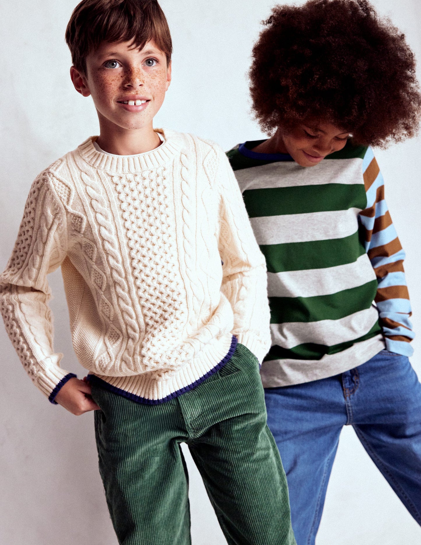 Heritage Cable Jumper-Ecru Marl