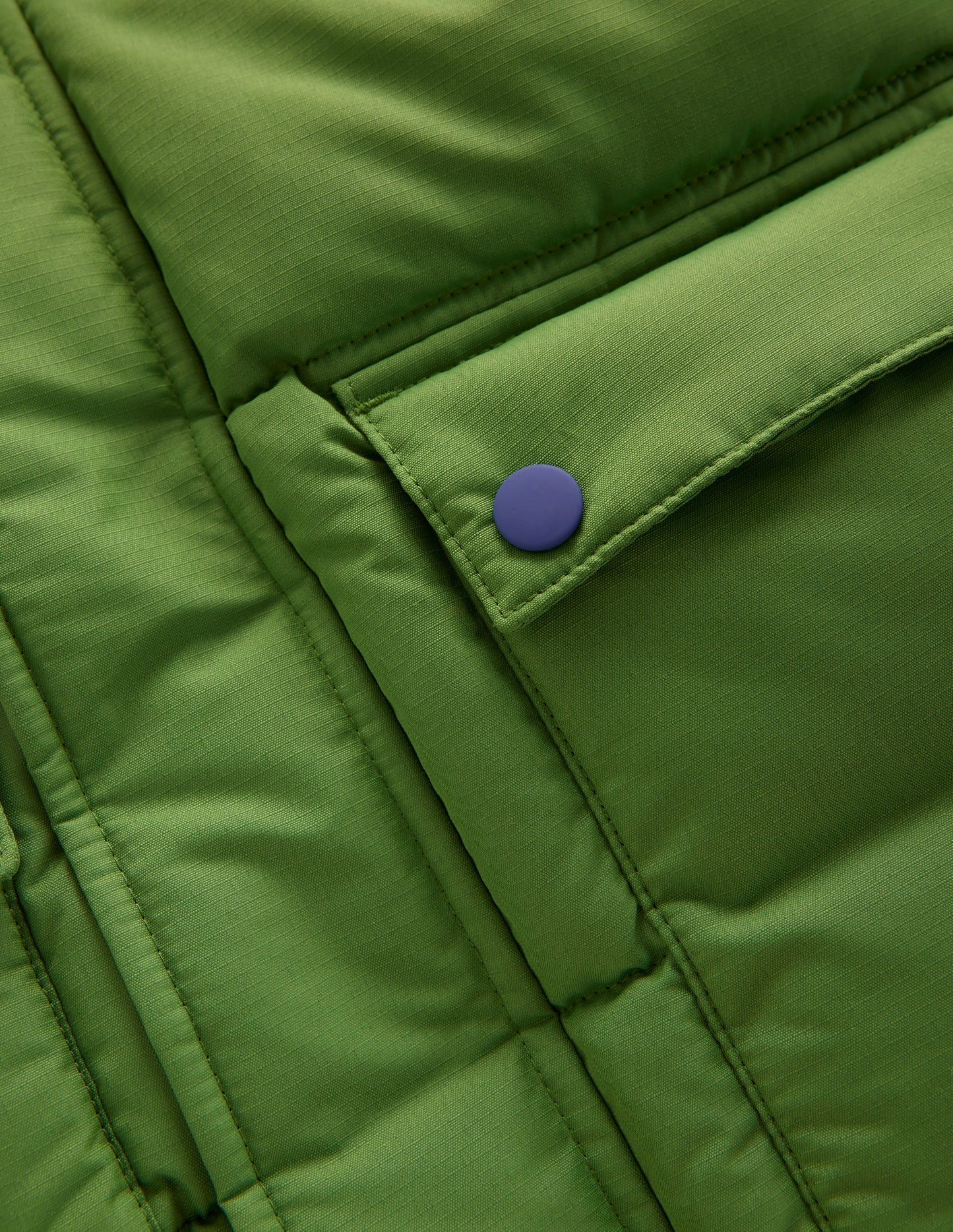 Fleece Lined Padded Coat-Green