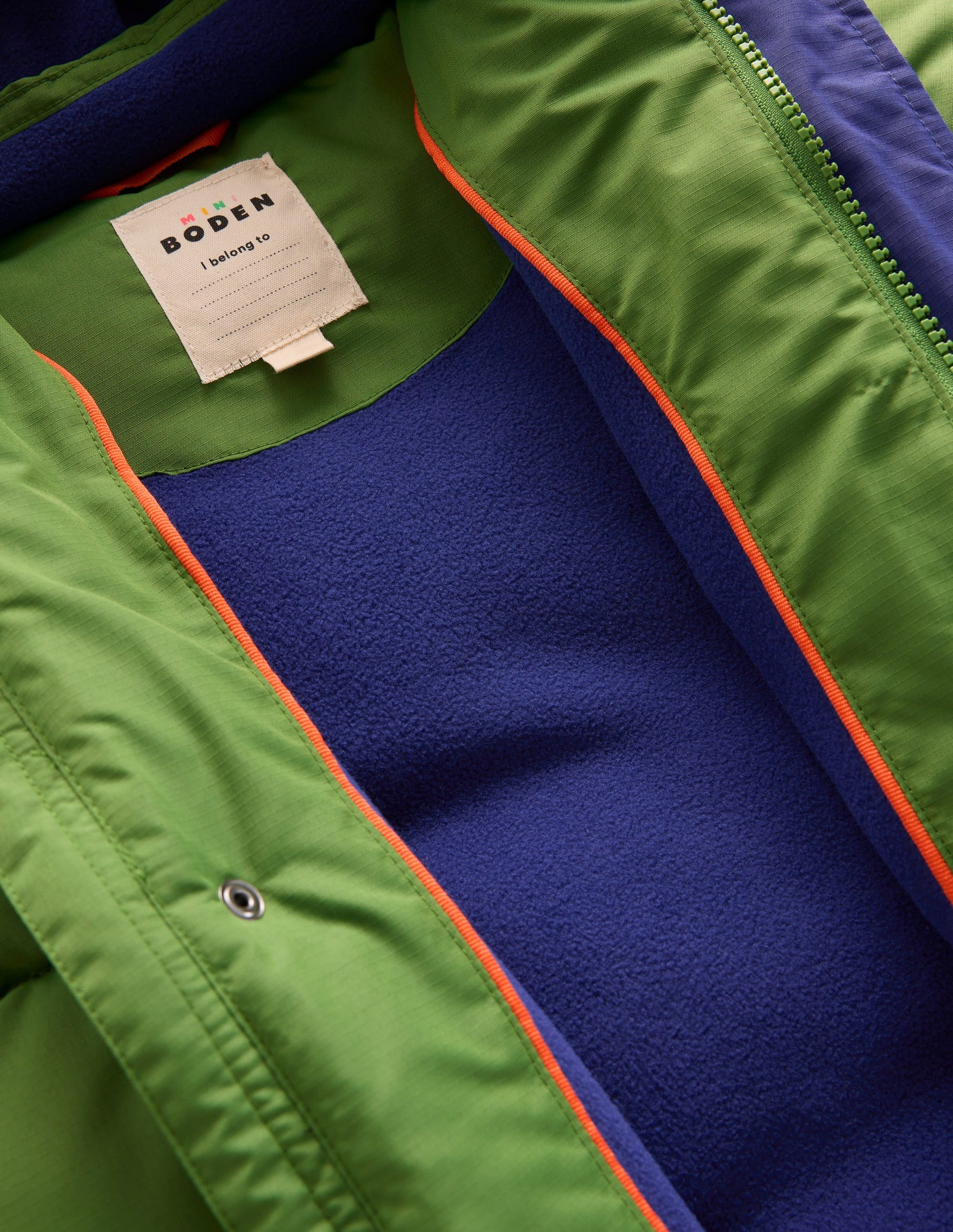 Fleece Lined Padded Coat-Green-5