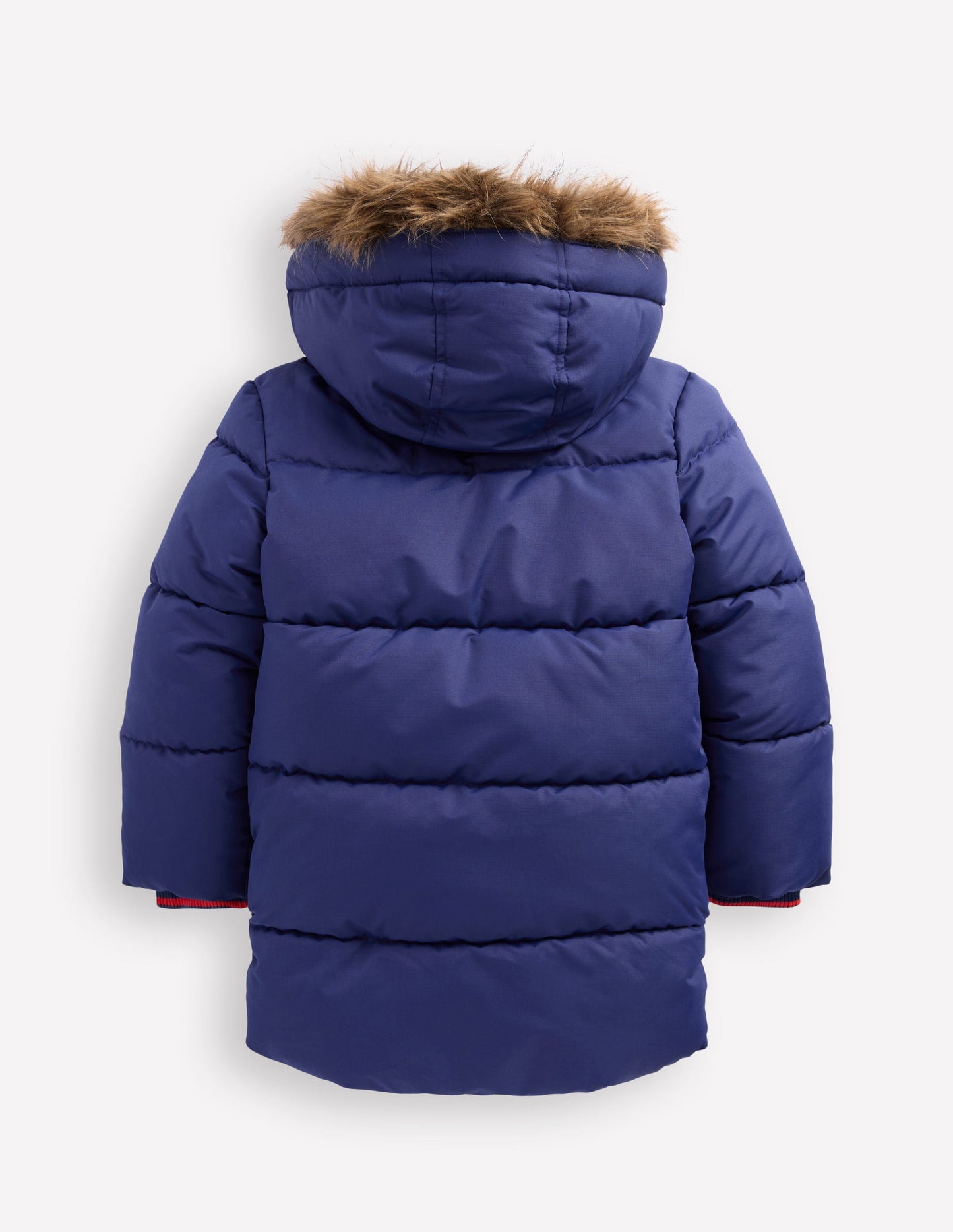 Fleece Lined Padded Coat-Navy