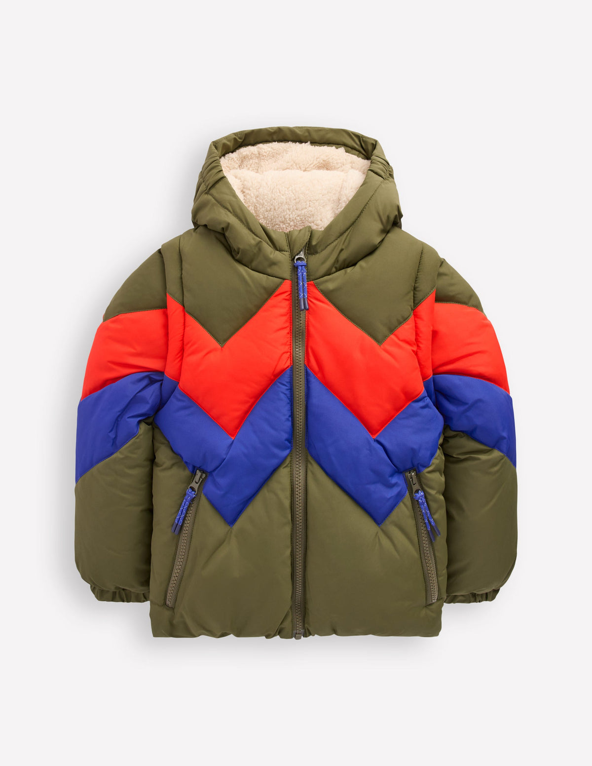 2-in-1 Padded Coat-Chestnut Chevron - Image 4