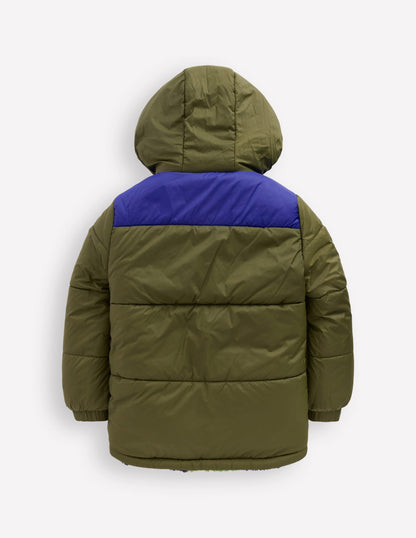 Reversible Cosy Borg Jacket-Green Camo-2