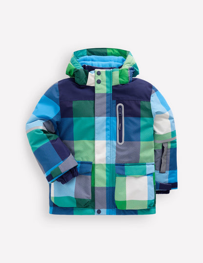 All-weather Waterproof Coat-Green Check-1