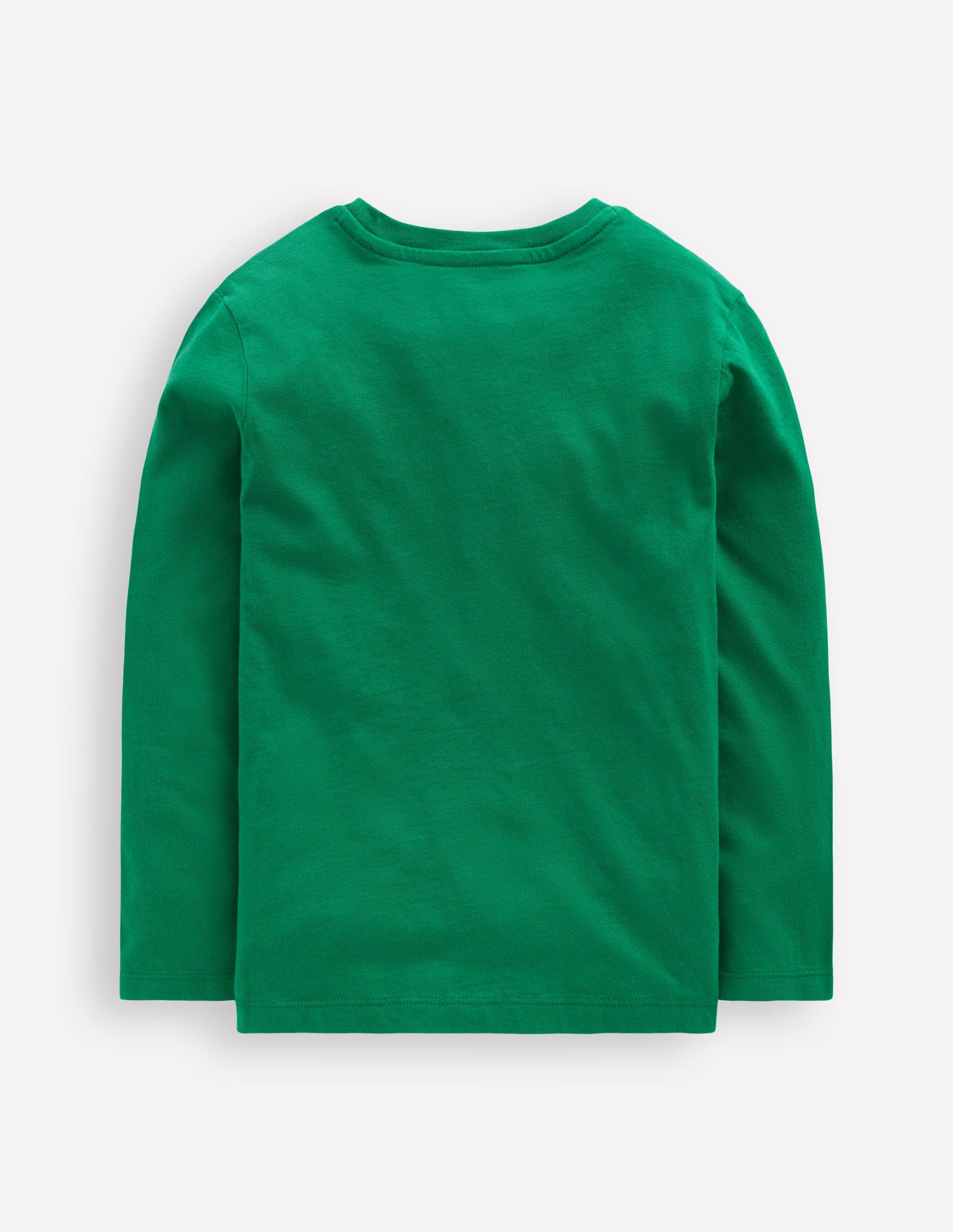 Zip Detail Appliqué T-shirt-Shady Green Fox-2