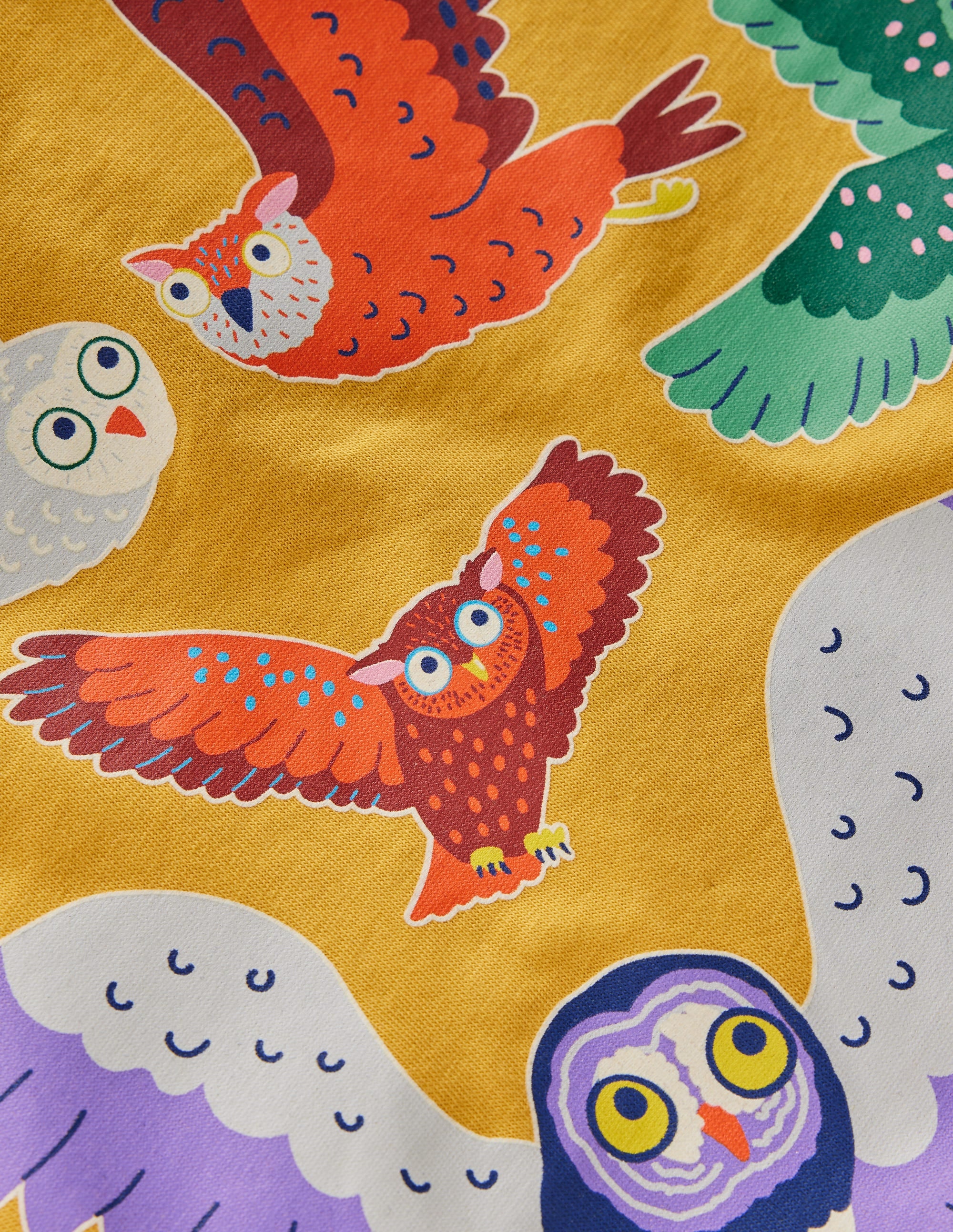 Long Sleeve Glow T-shirt-Canary Yellow Owls - Image 3