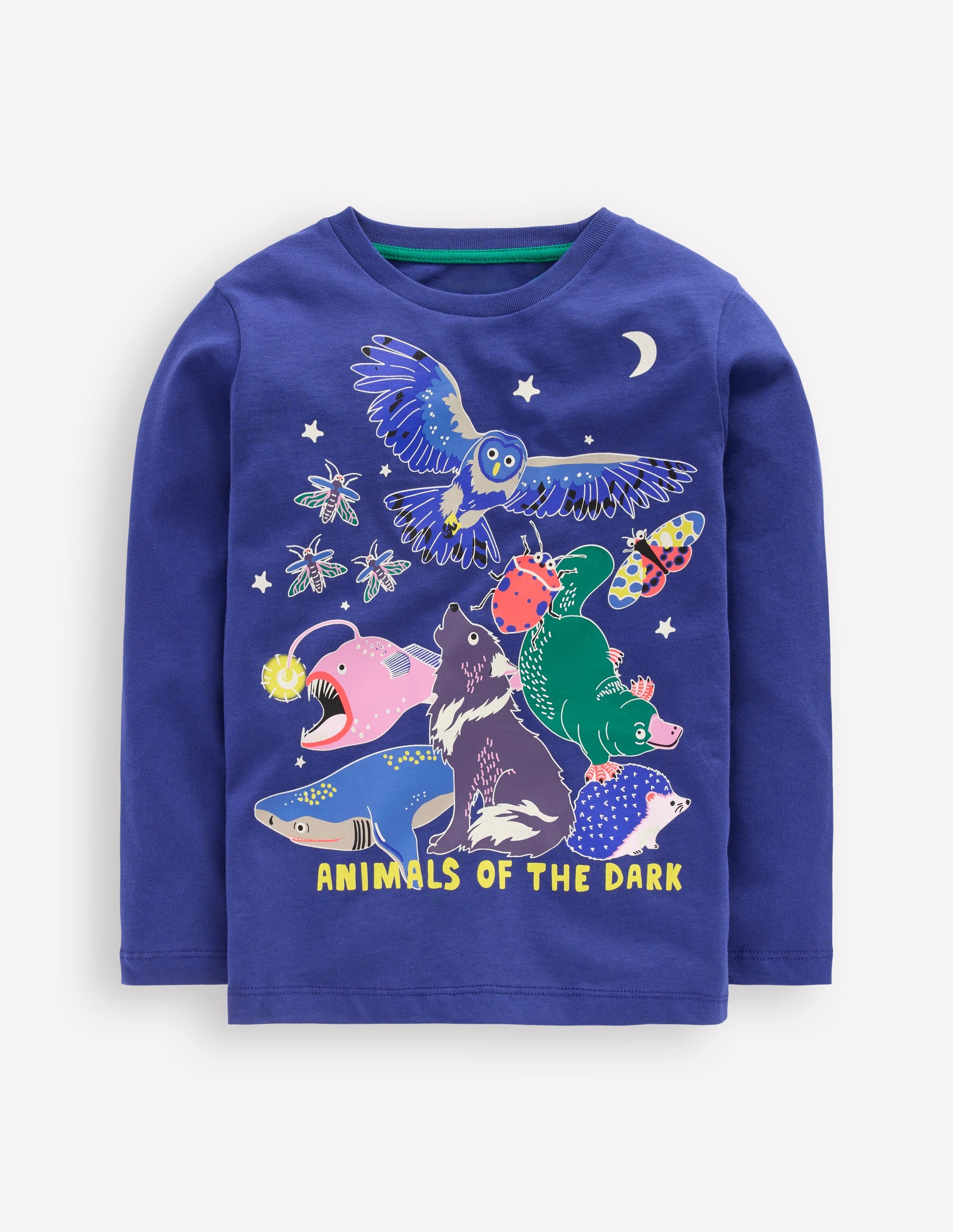 Long Sleeve Glow T-shirt-Medieval Animals of the dark - Image 1