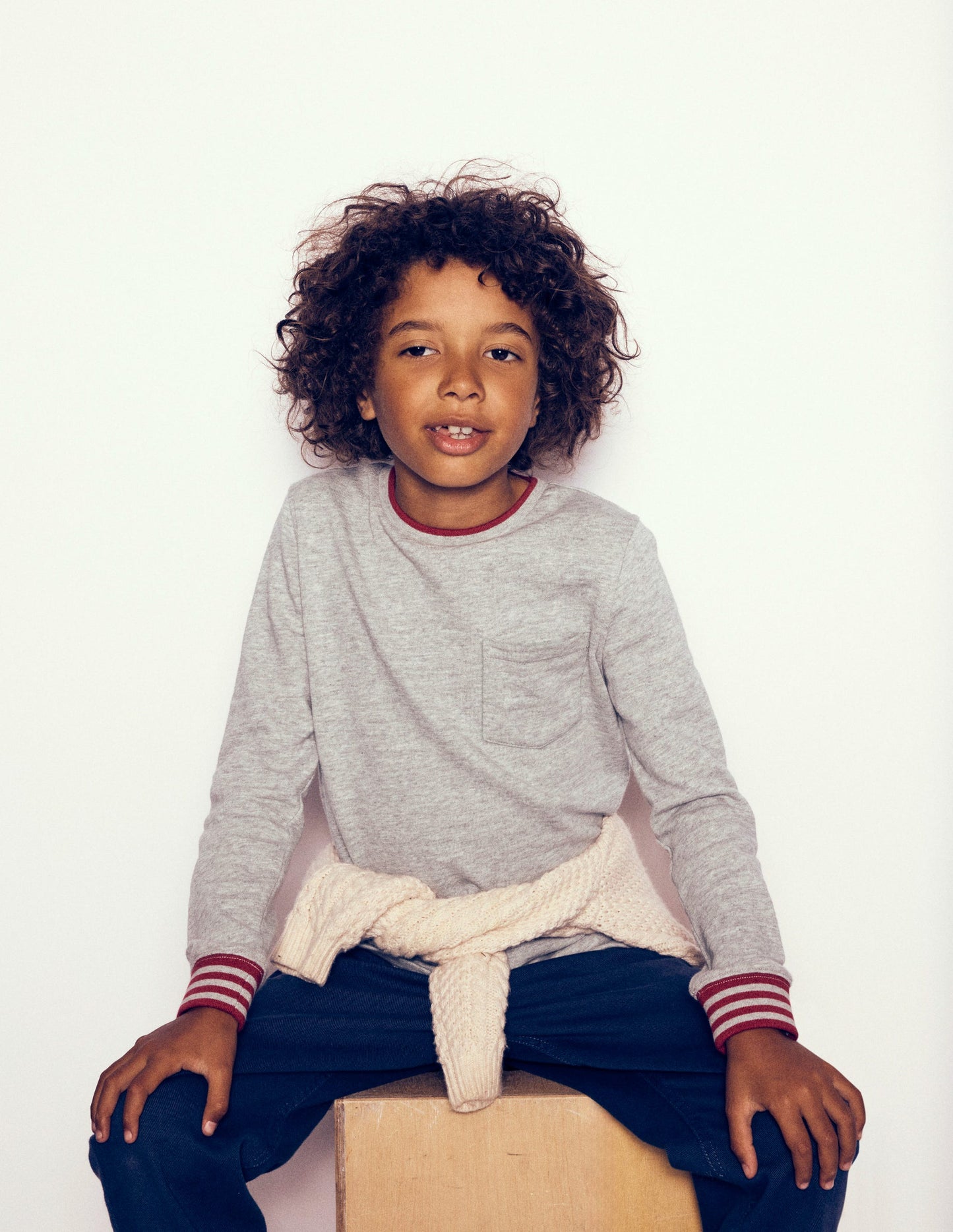 Cosy Mid-weight T-shirt-Grey Marl