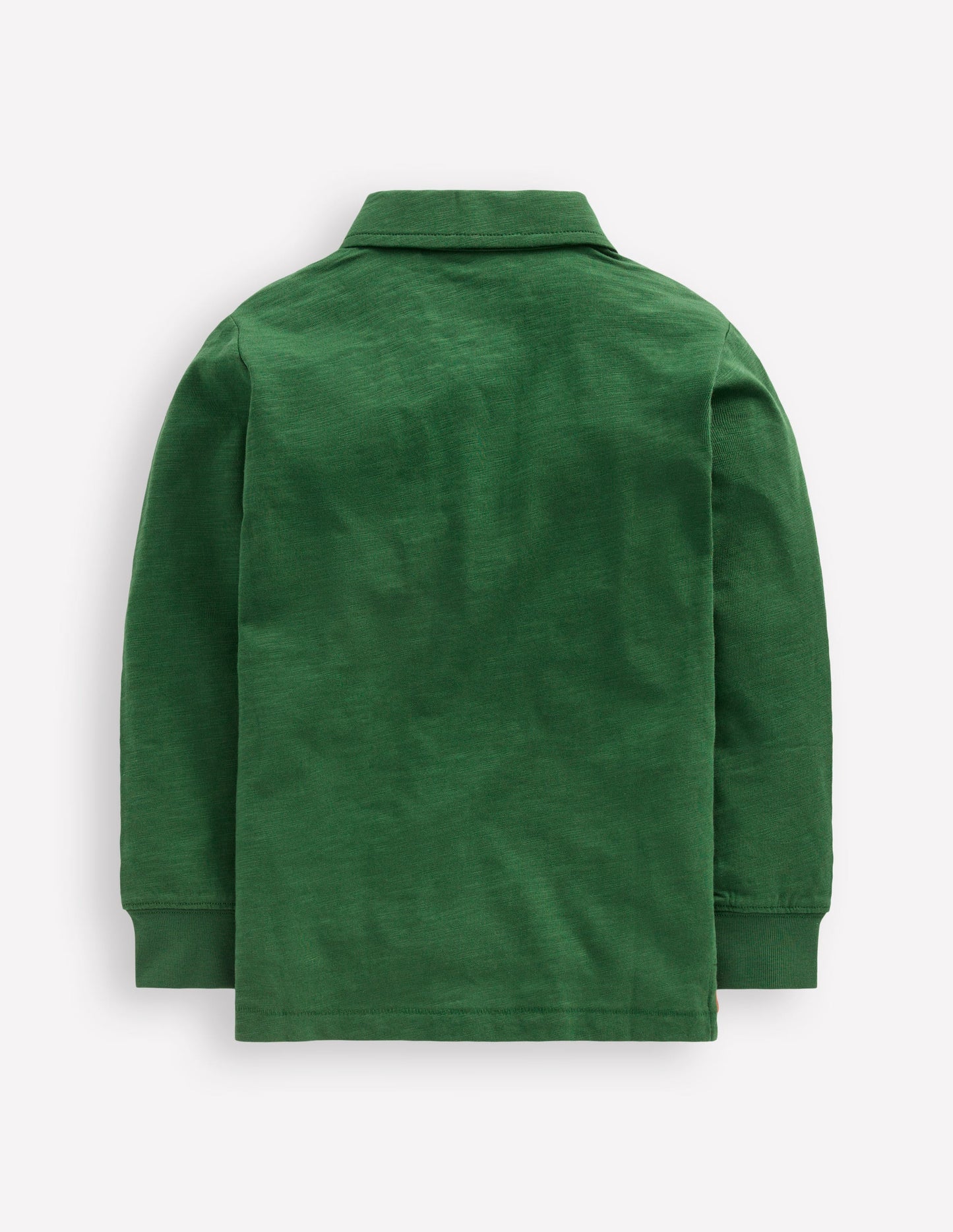 Long Sleeve Slub Polo-Pine Green