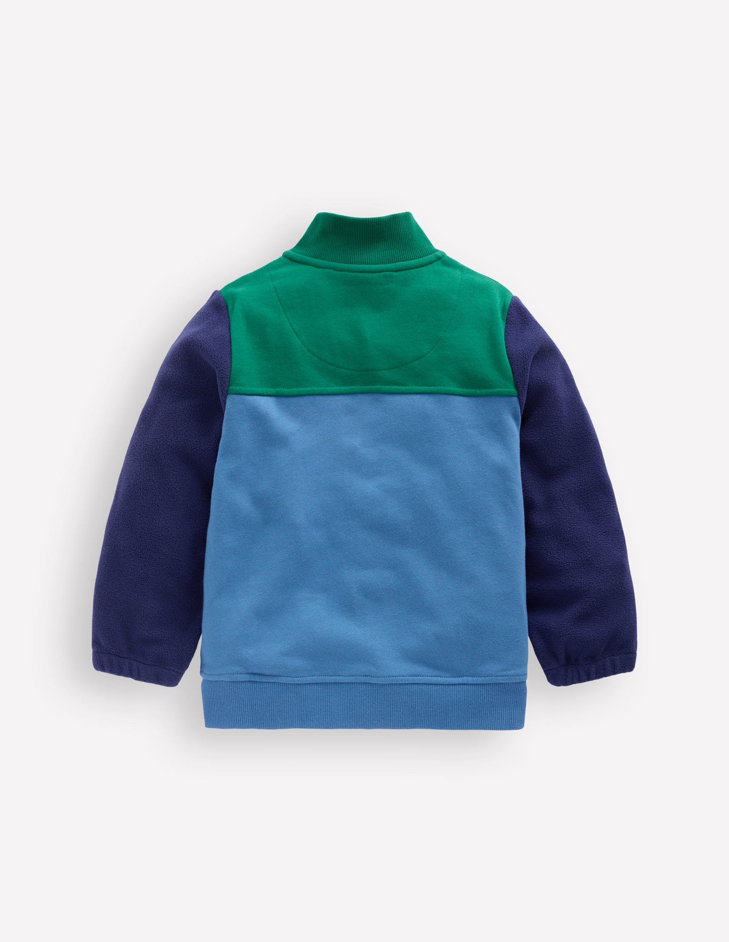 Cosy Zip Through Sweatshirt-Blue River Colourblock