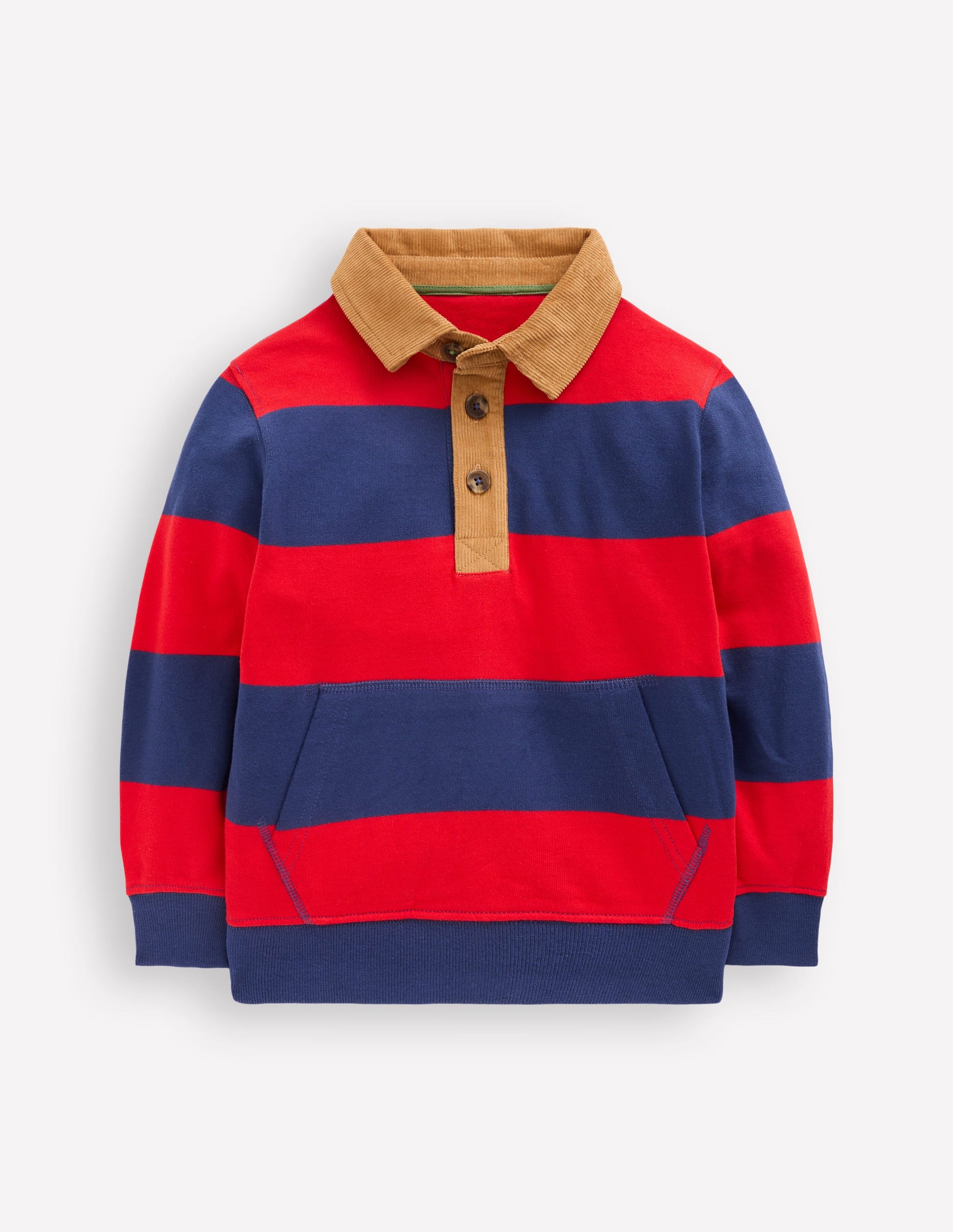 Collared Sweatshirt-Poppy Red/ Starboard Blue-1