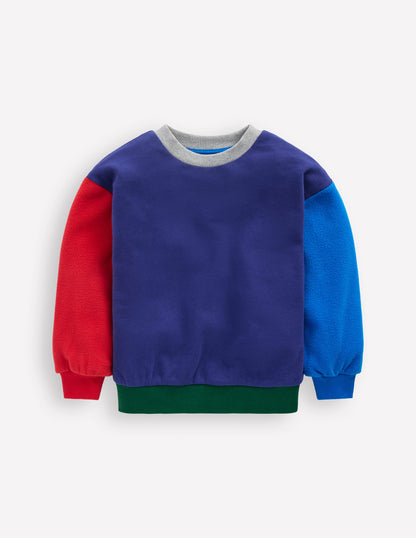 Colourblock Sweatshirt-Blue Colourblock-1