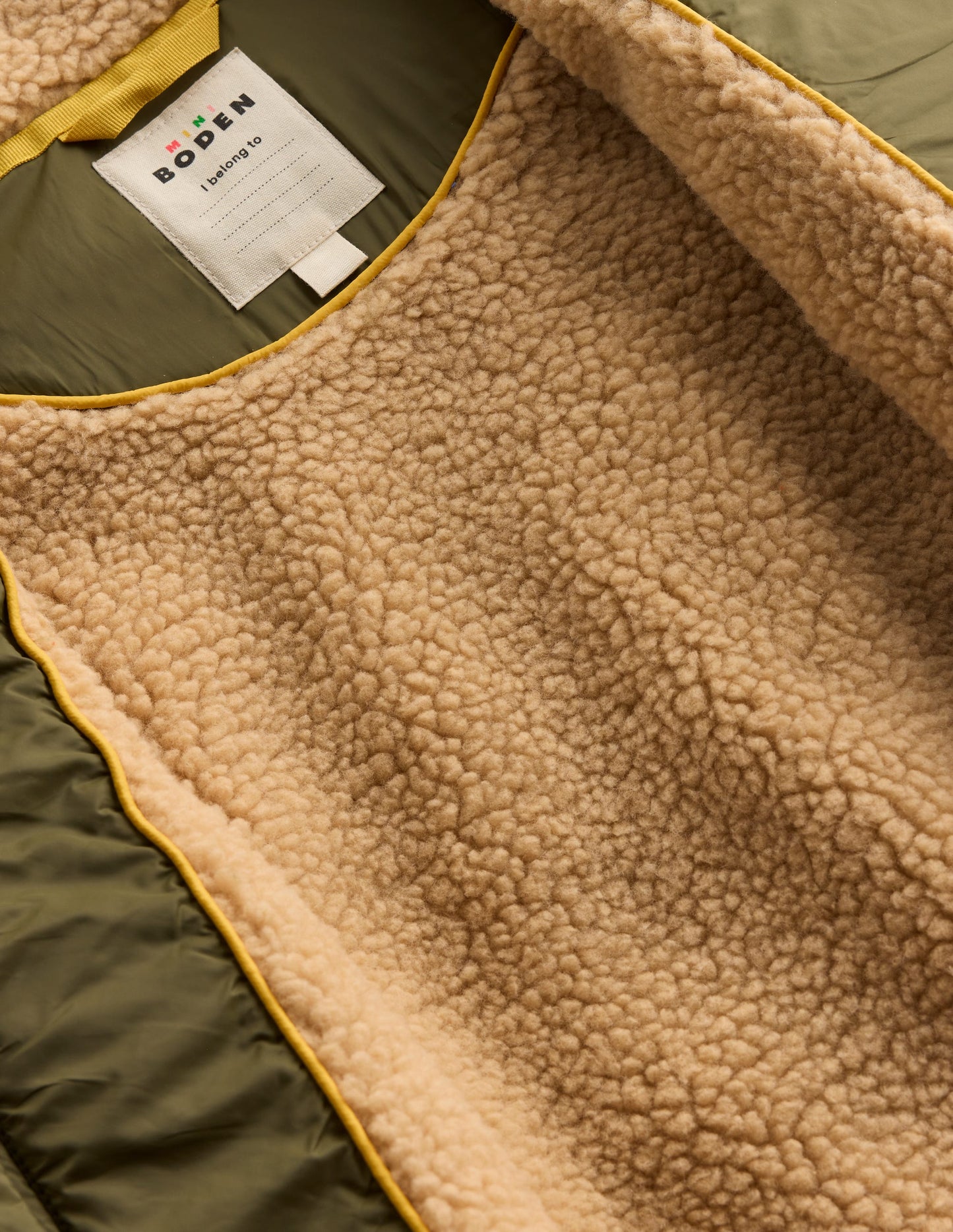 Borg Lined Gilet-Woodland Green