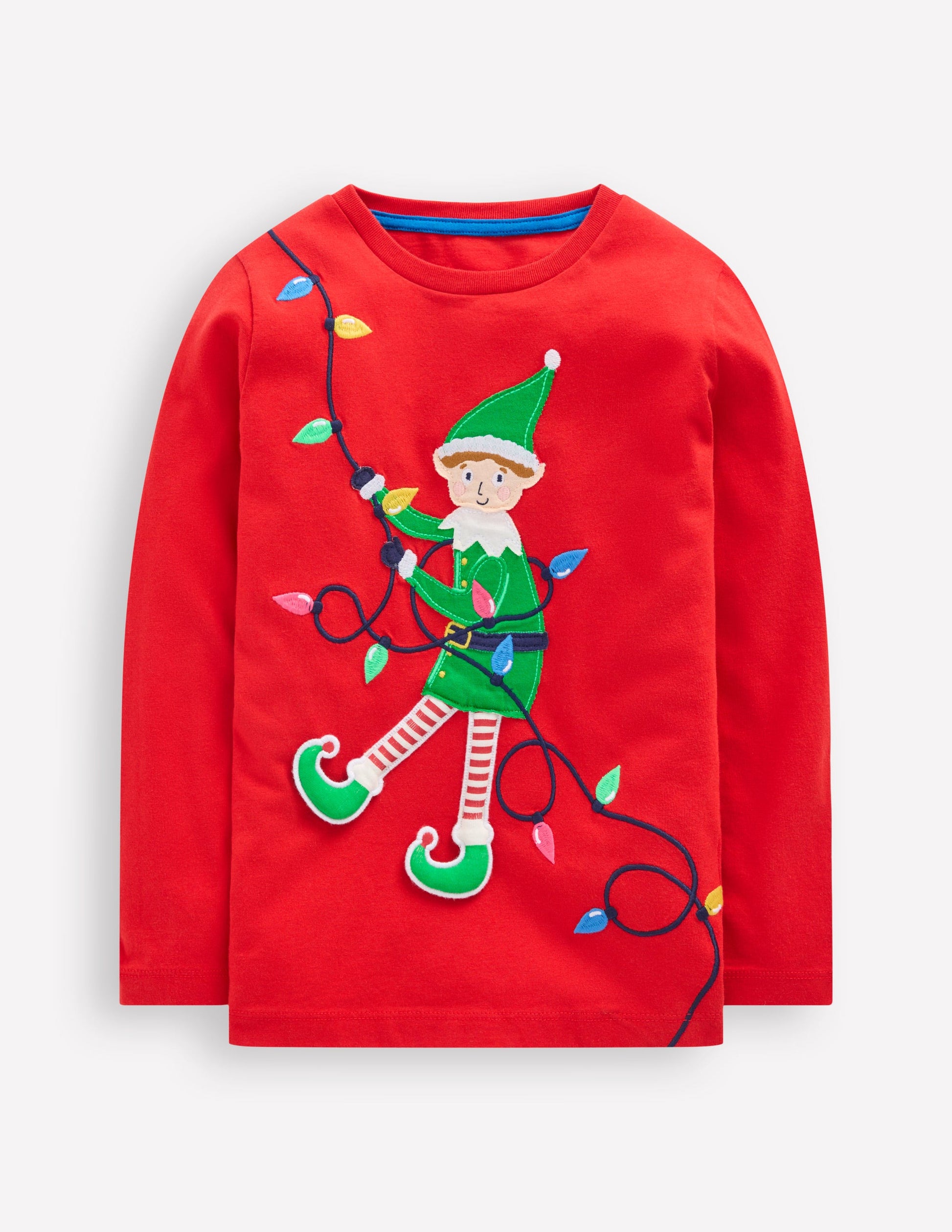 Long Sleeve Novelty 3D T-Shirt-Mars Red Elf-1