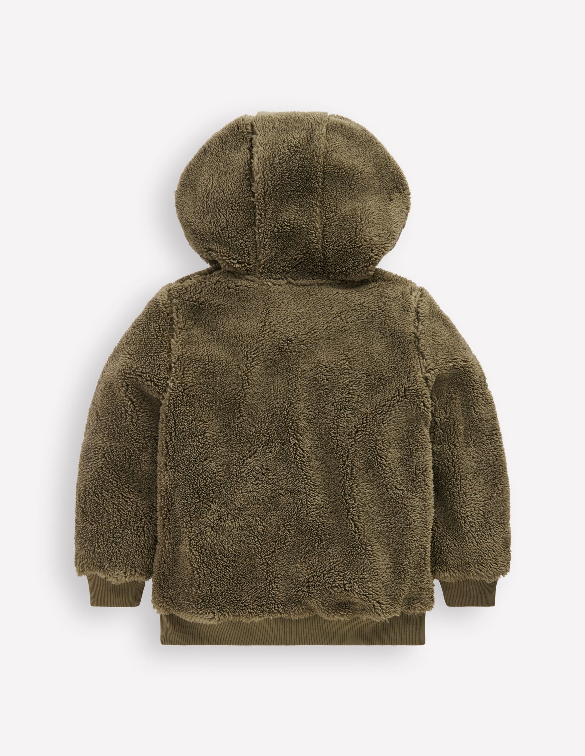 Fleece Half Zip Hoodie-Classic Khaki Boden UK - Main Image