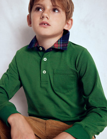 Long Sleeve Smart Polo Shirt-Eden-2