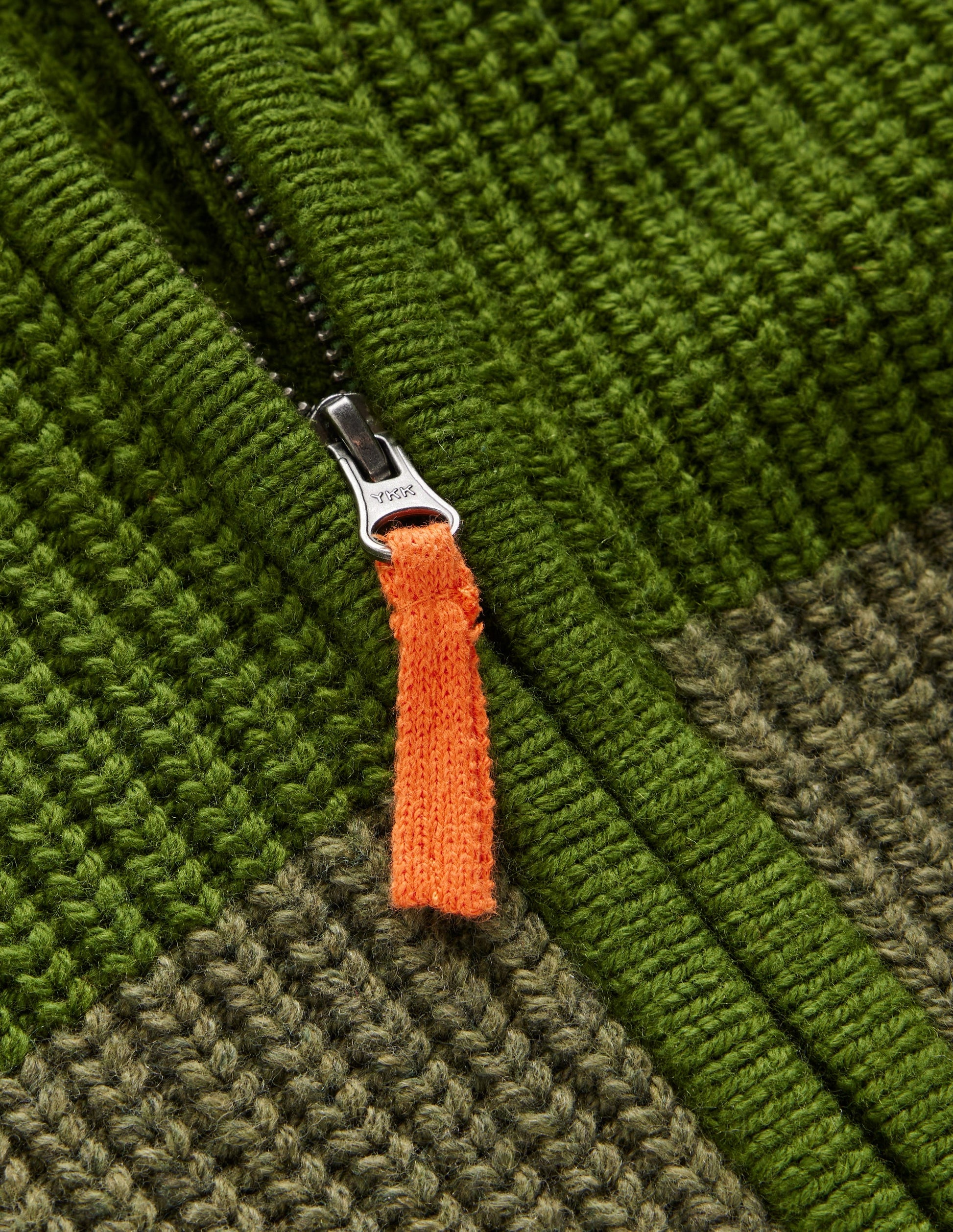 Chunky Zip-Through Jumper-Green-8