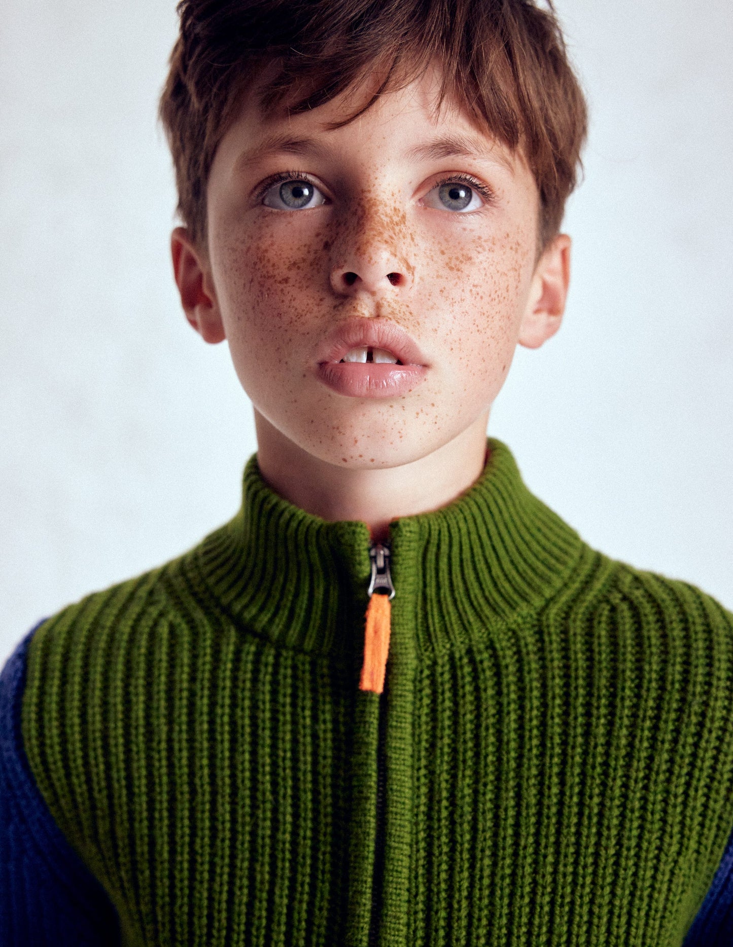 Chunky Zip-Through Jumper-Green