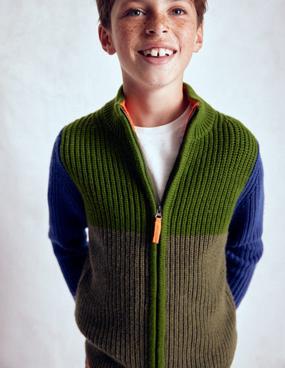 Chunky Zip-Through Jumper-Green-4