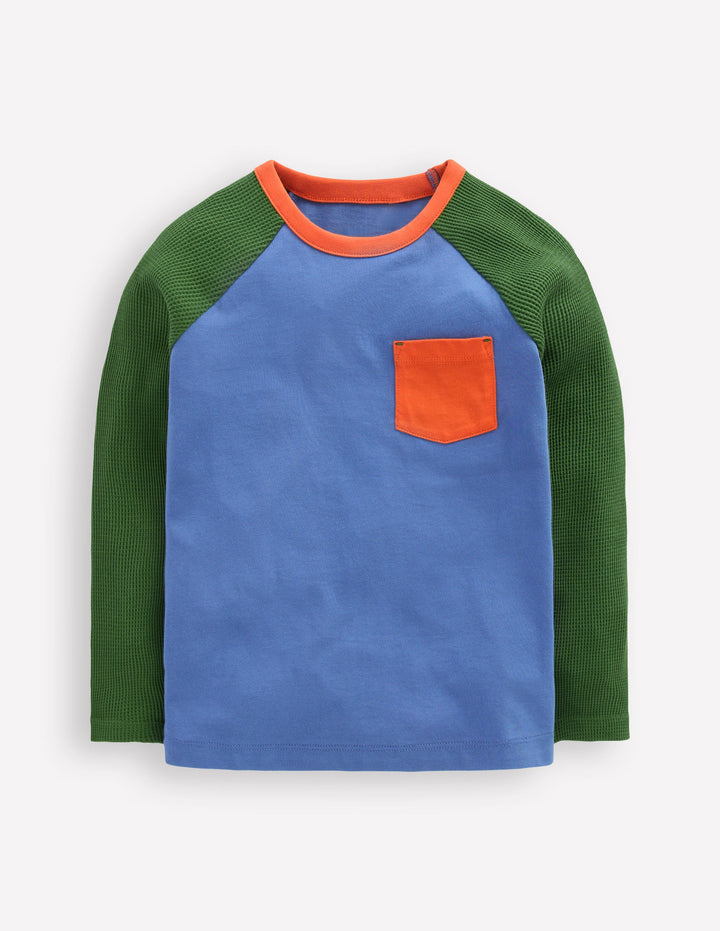 Waffle Mix Raglan-Riverside Colourblock